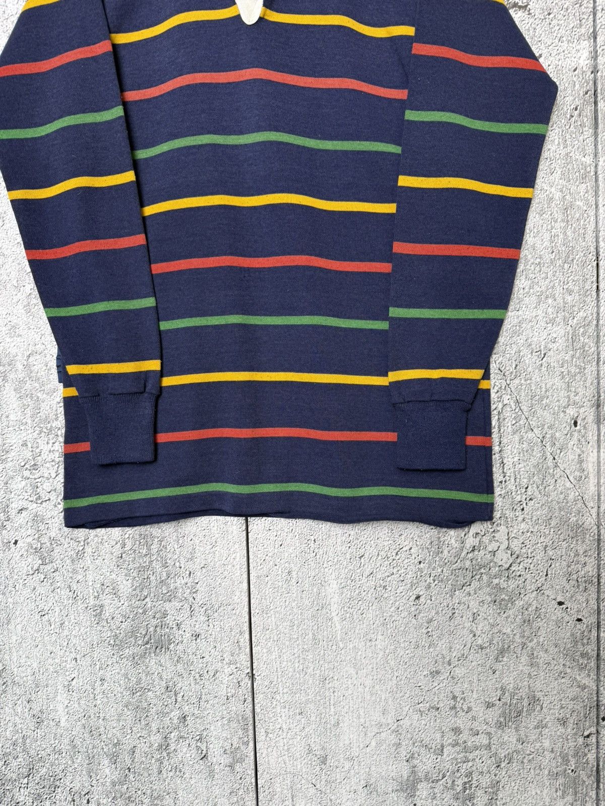 Adidas VTG 80s Adidas Made in Australia Striped Rugby Long Sleeve Size US M / EU 48-50 / 2 - 3 Thumbnail