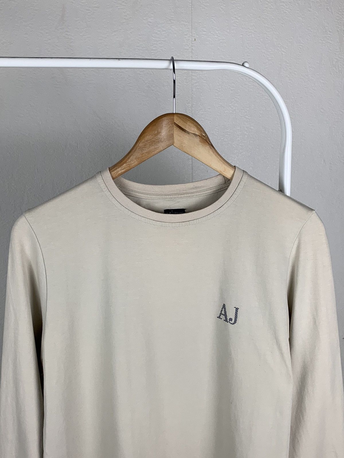 Armani Armani Long Sleeve Cyber Y2K Style Cream Long Sleeve Size M Size US M / EU 48-50 / 2 - 4 Thumbnail