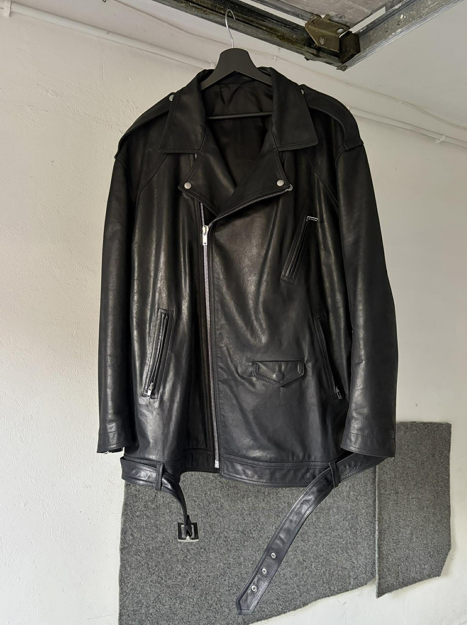 Rick Owens Rick Owens Alice Strobe Leather Jacket SS24 | Grailed