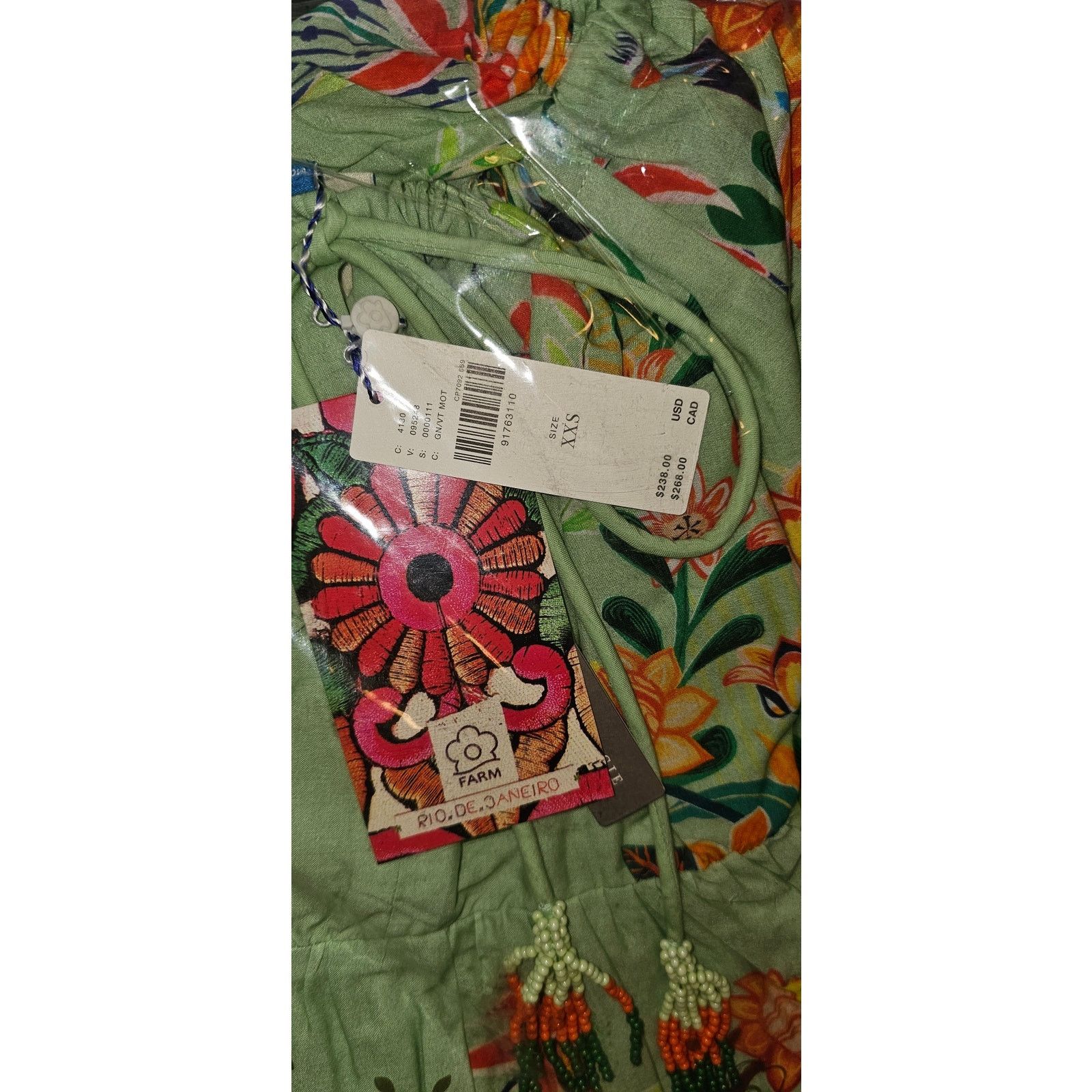 Anthropologie × Farm Rio NWT Farm Rio Off-The-Shoulder Tiered Floral Midi Dress Size M / US 6-8 / IT 42-44 - 4 Thumbnail
