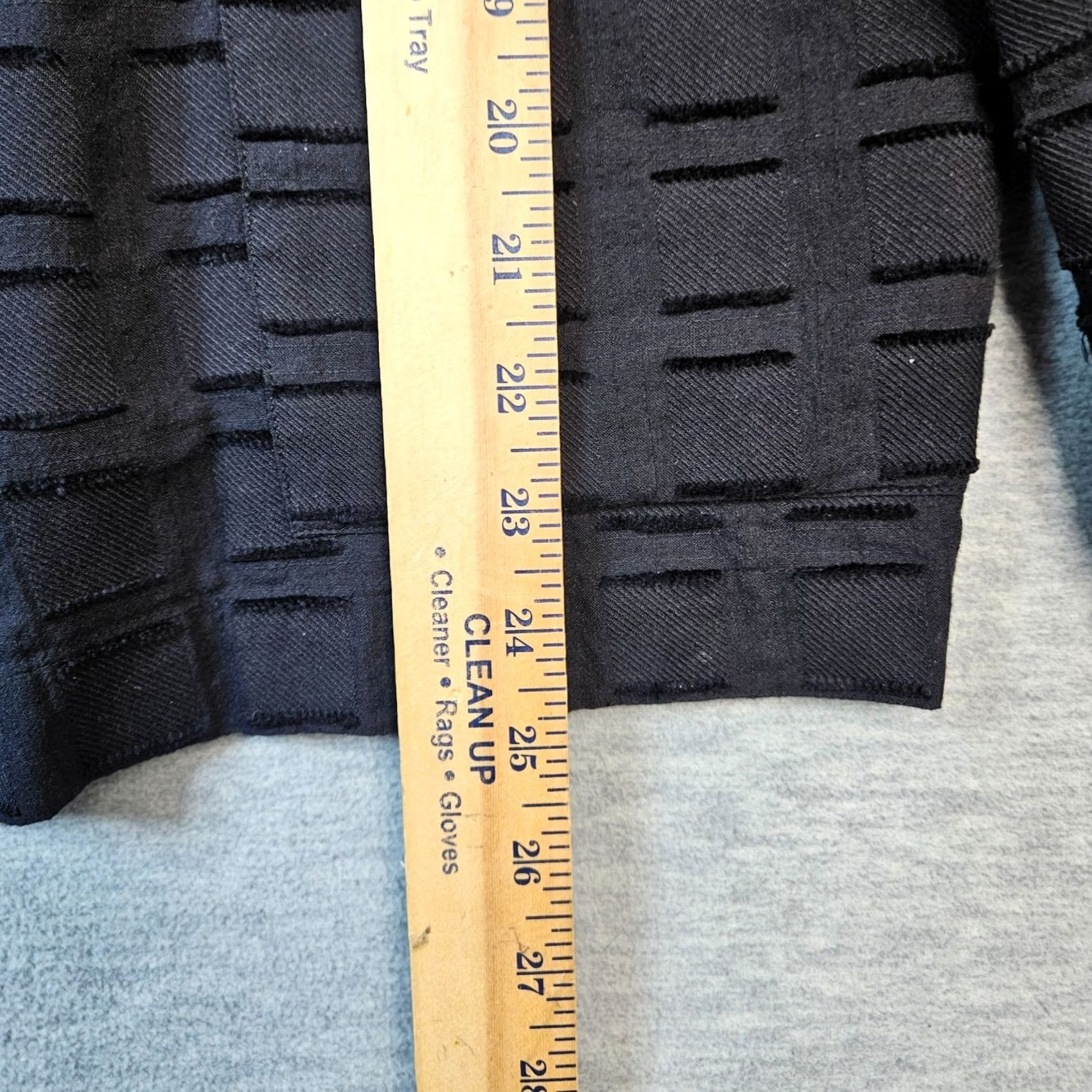 Eileen Fisher Eileen Fisher Women's Black L Cotton Woven Textured Squares Jacket Size L / US 10 / IT 46 - 5 Thumbnail