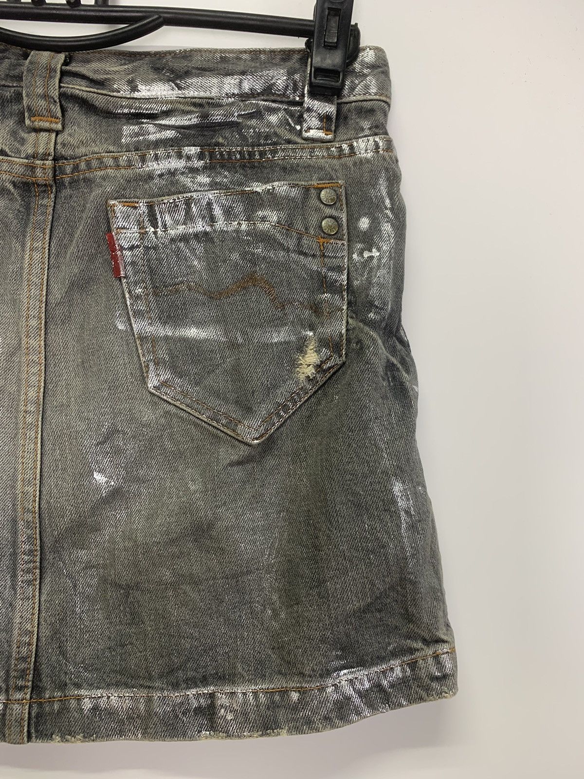 Japanese Brand Rivet & Blue Distress Short Skirt Size 28" / US 6 / IT 42 - 8 Thumbnail