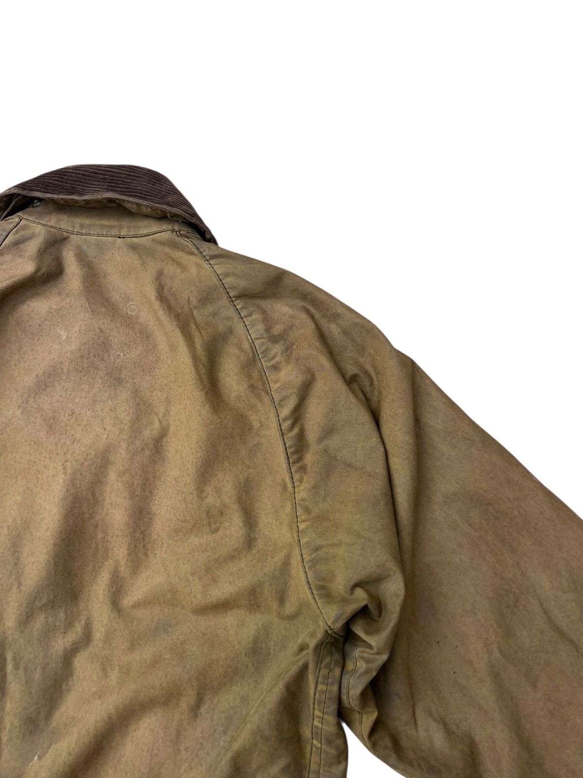 Barbour Trashed Vintage Barbour Beaufort Distressed Waxed Jacket Size US S / EU 44-46 / 1 - 22 Thumbnail