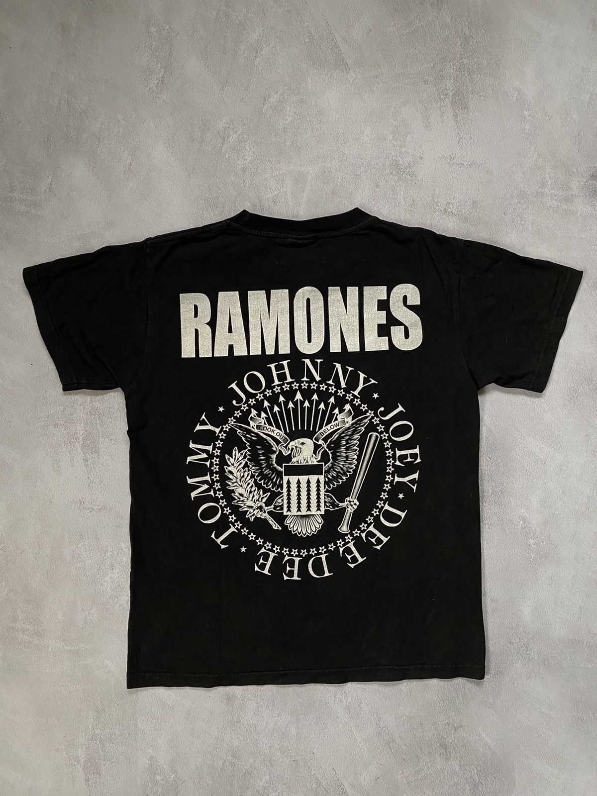 Vintage Vintage Ramones American Punk Rock Band T Shirts Print Back