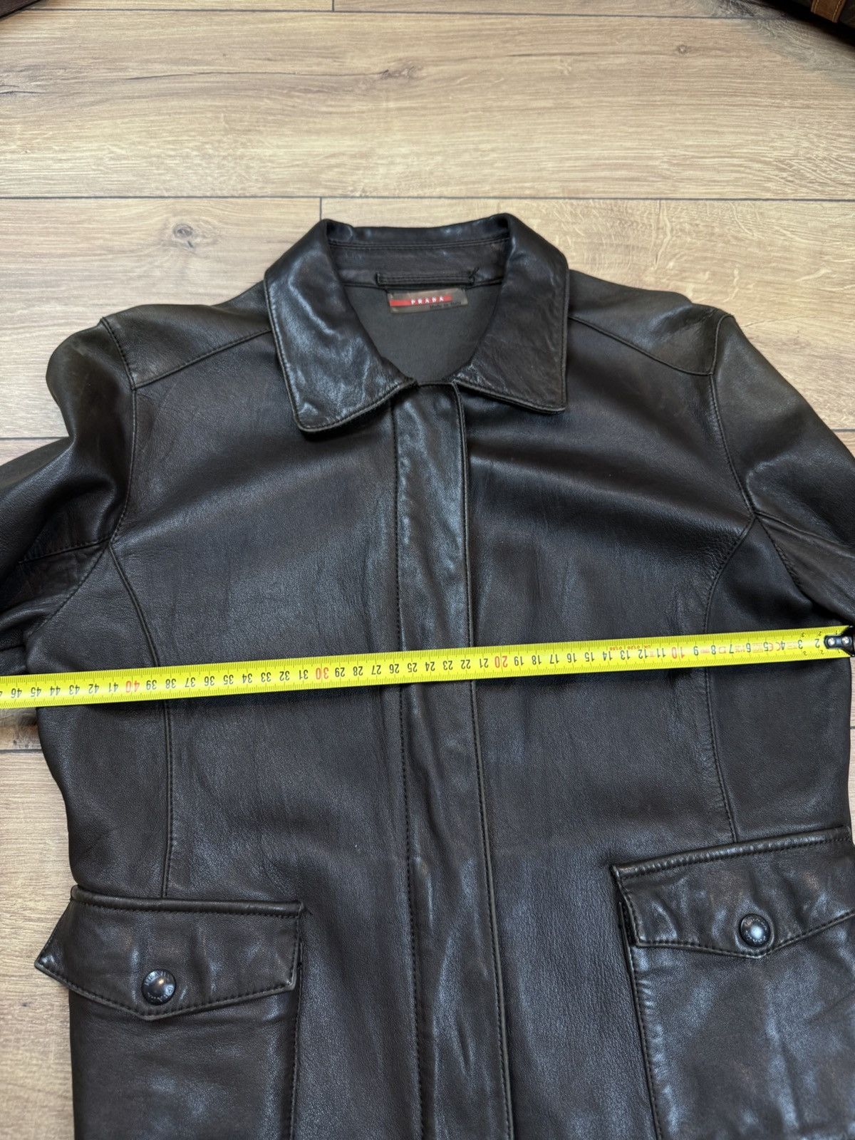 Prada Archive leather jacket Prada original luxury streetwear item Size S / US 4 / IT 40 - 10 Thumbnail