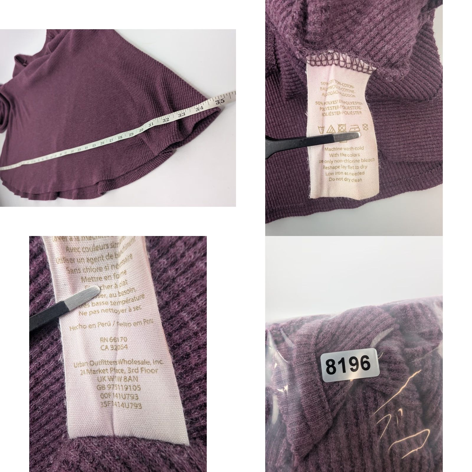 Vintage We The Free We The Free Burgundy Purple Waffle Knit Thermal Swing Top Sz S Boho Shirt Adult S Burgundy Purple Knit Waffle Swing Top Bohemian Womens Size S / US 4 / IT 40 - 8 Thumbnail
