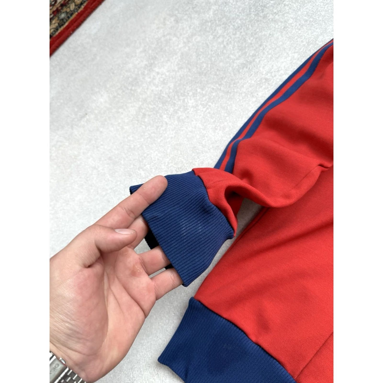 Adidas VINTAGE Adidas West Germany Track Jacket Red Mens M-L Zip Pockets 80s Sports Full Zip Wool? Size US M / EU 48-50 / 2 - 7 Thumbnail