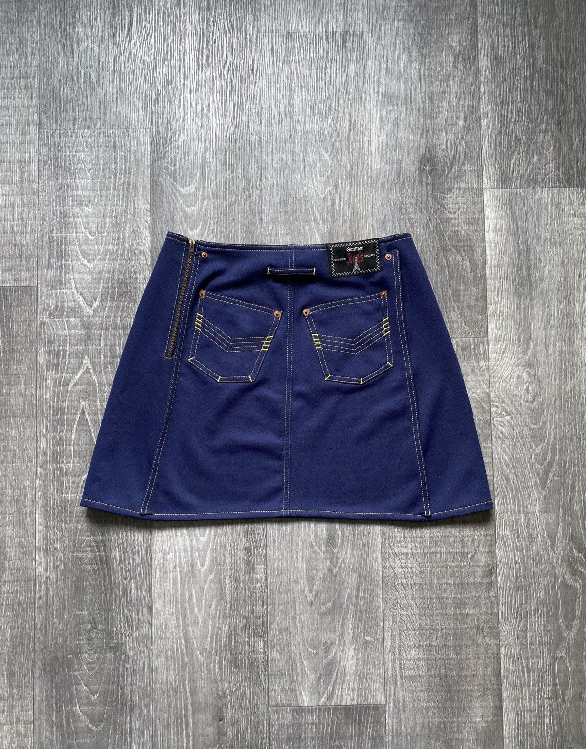Jean Paul Gaultier Women’s Archival Gaultier Jeans Blue Polyester Mini Skirt Size 28" / US 6 / IT 42 - 4 Thumbnail