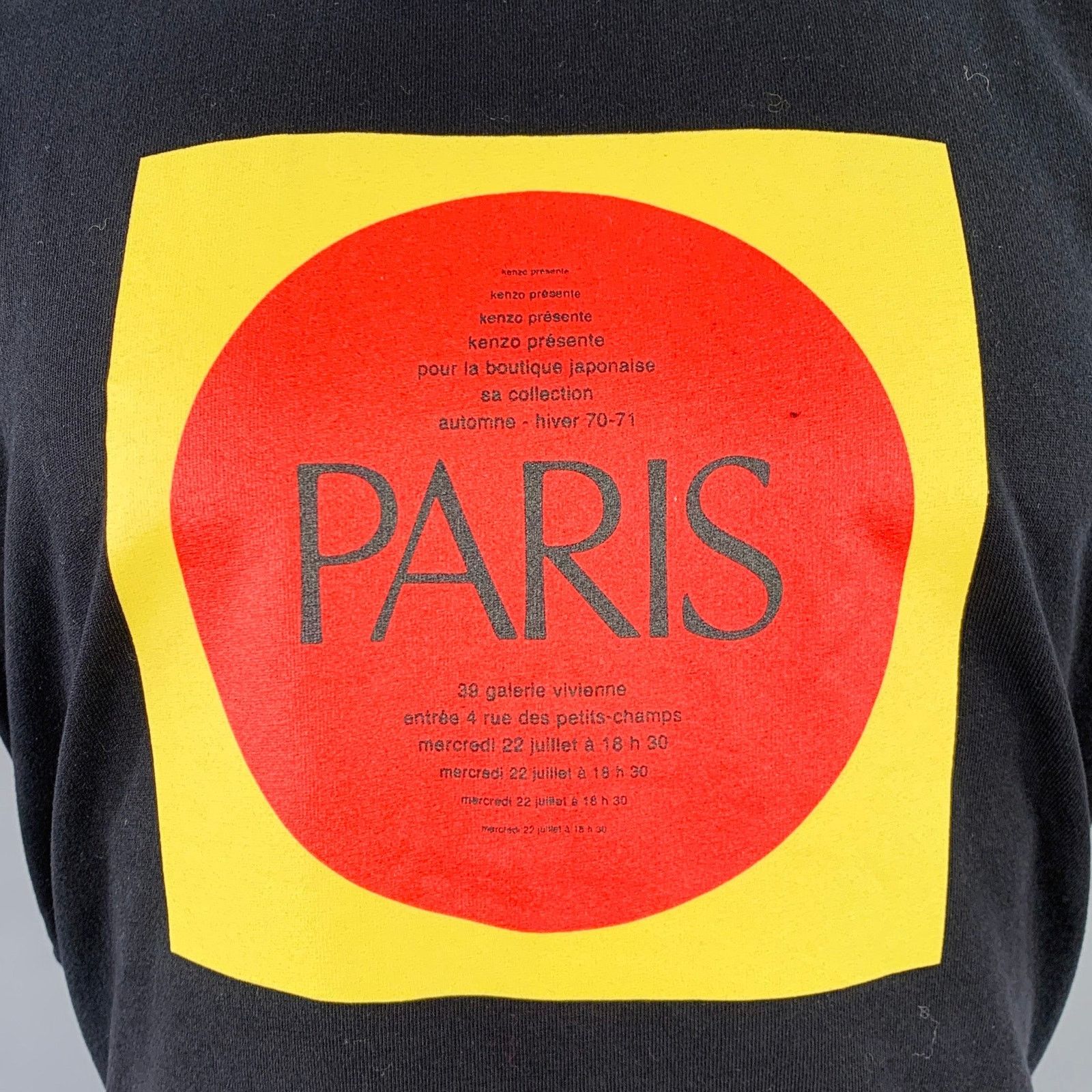 Kenzo Paris Black Multi Color Print Cotton Crew-Neck T-shirt Size US M / EU 48-50 / 2 - 2 Thumbnail
