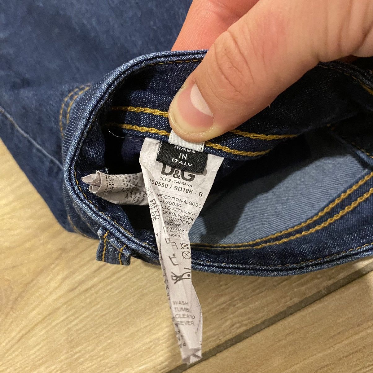 Dolce & Gabbana × Vintage Vintage Dolce & Gabbana D&G Blue Denim Jeans Pants Size 25" / US 0 / IT 36 - 9 Thumbnail
