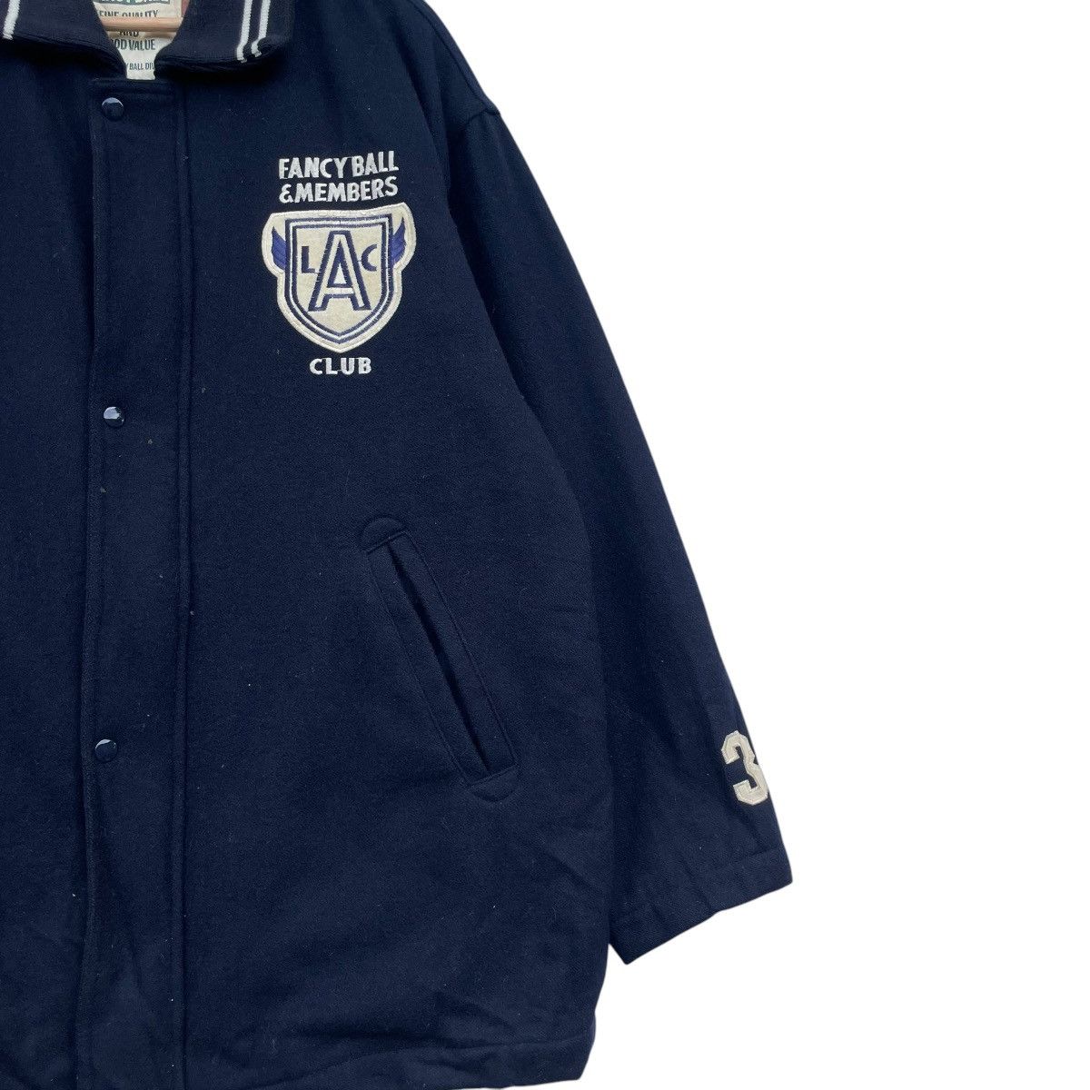 Japanese Brand 💥Vintage Varsity Fancy Ball Member S Club Wool Jacket Size US L / EU 52-54 / 3 - 5 Thumbnail