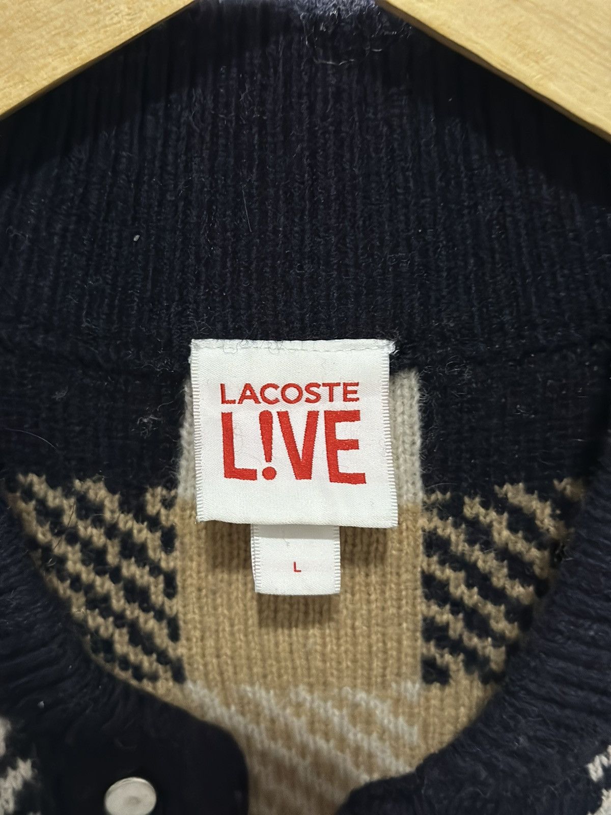 Lacoste Lacoste Checkered Wool Bomber Jacket Size US L / EU 52-54 / 3 - 2 Thumbnail
