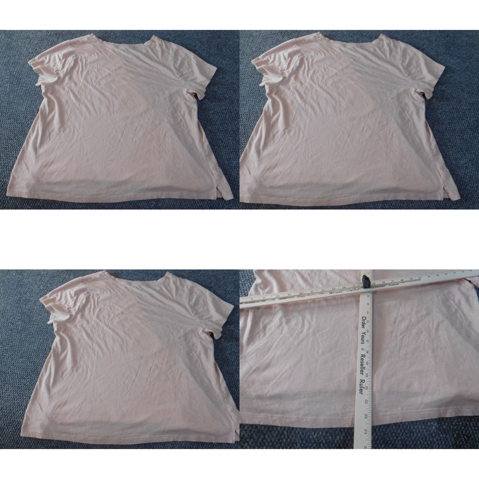 Vintage C&C California Blouse Womens 2X Plus Pink Short Sleeve Pullover Knit Cotton Rayon Button Collared Casual Basic Size XXL / US 16-18 / IT 52-54 - 8 Thumbnail