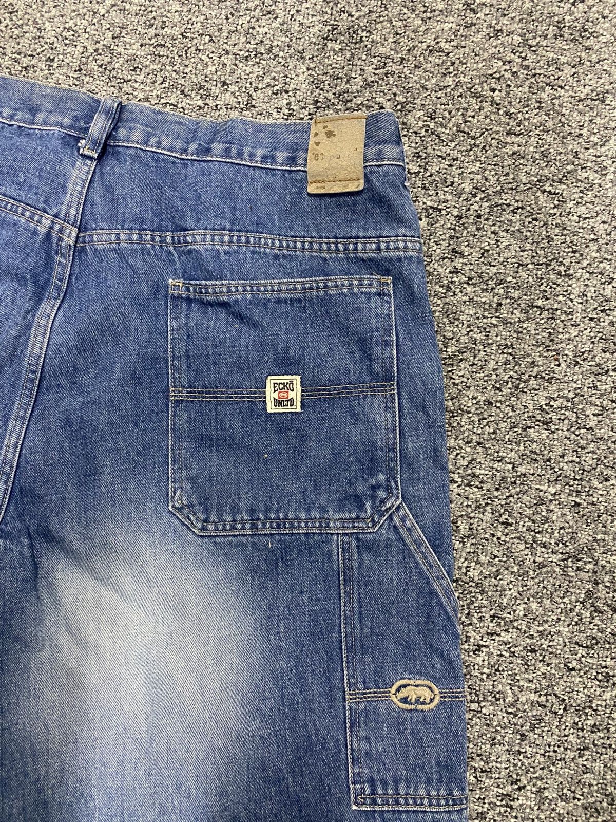 Ecko Unltd. × Vintage Ecko UNLTD Shorts Mens 38 Blue Jean Loose Baggy Skater Y2K Size US 38 / EU 54 - 5 Thumbnail