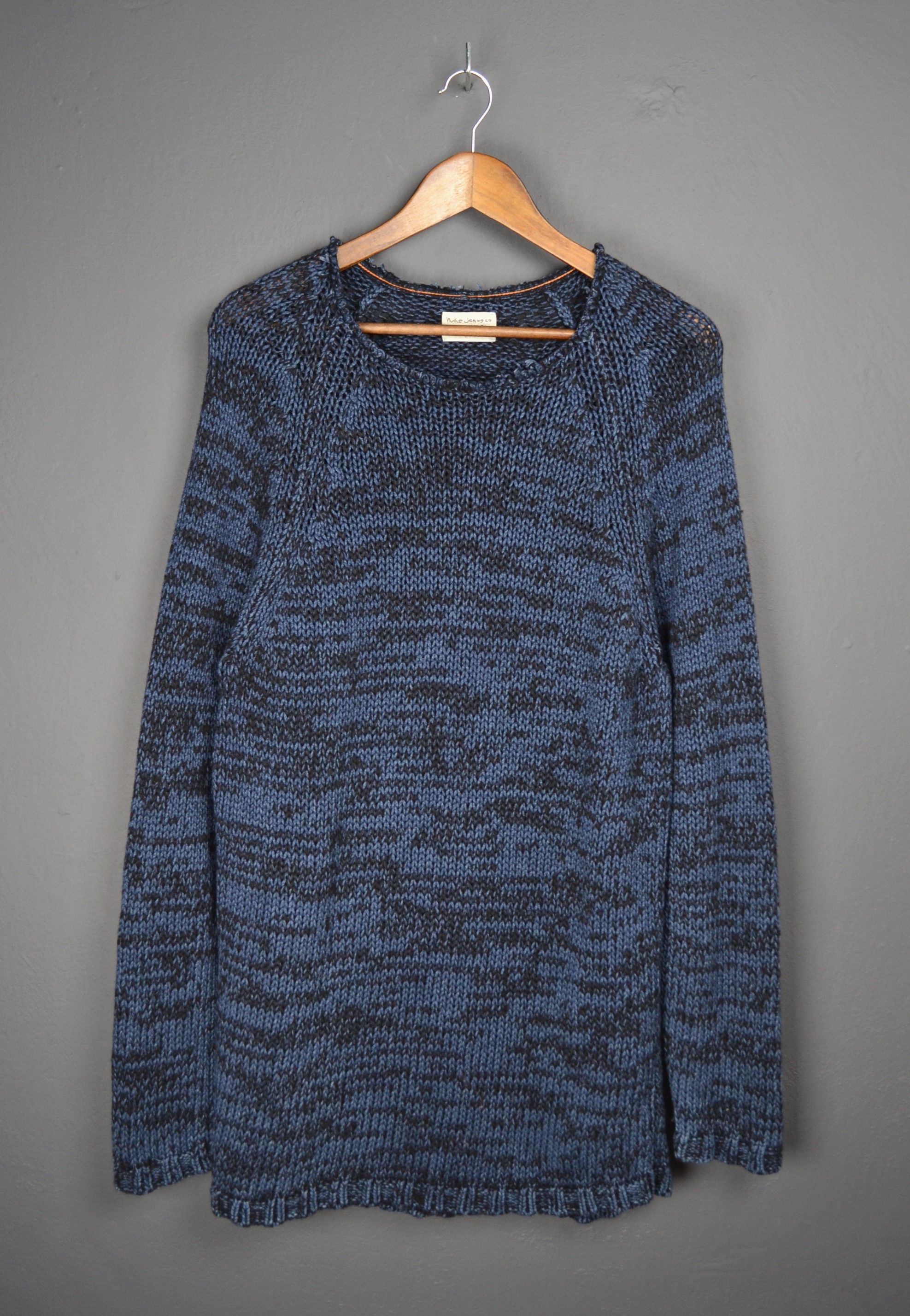 Nudie Jeans Nudie Jeans Indigo Cotton Wool Oversized Sweater Knit M Size US M / EU 48-50 / 2 - 1 Thumbnail