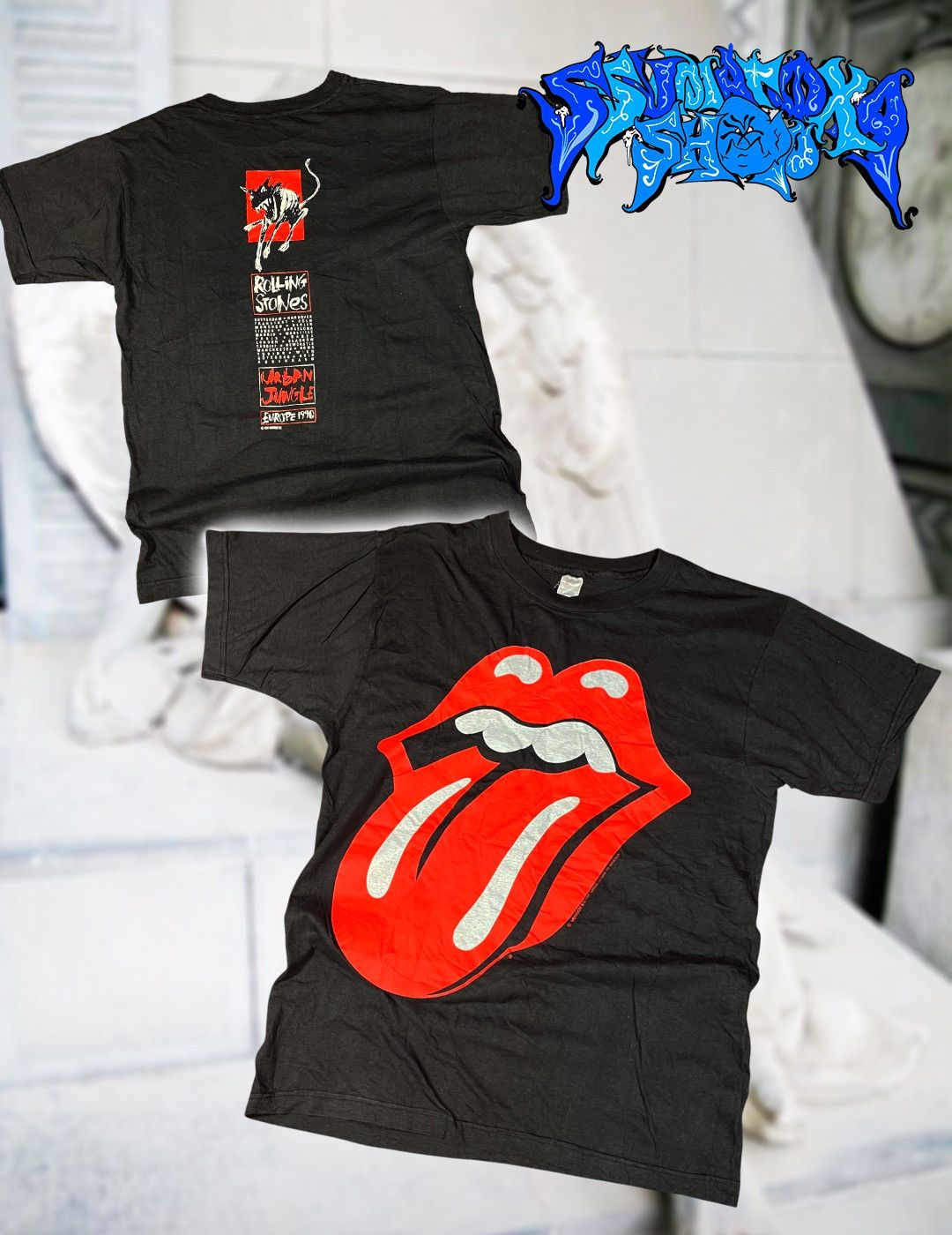 The Rolling Stones Vintage 1989 The Rolling Stones Urban Jungle Black T-shirt Size US L / EU 52-54 / 3 - 1 Thumbnail