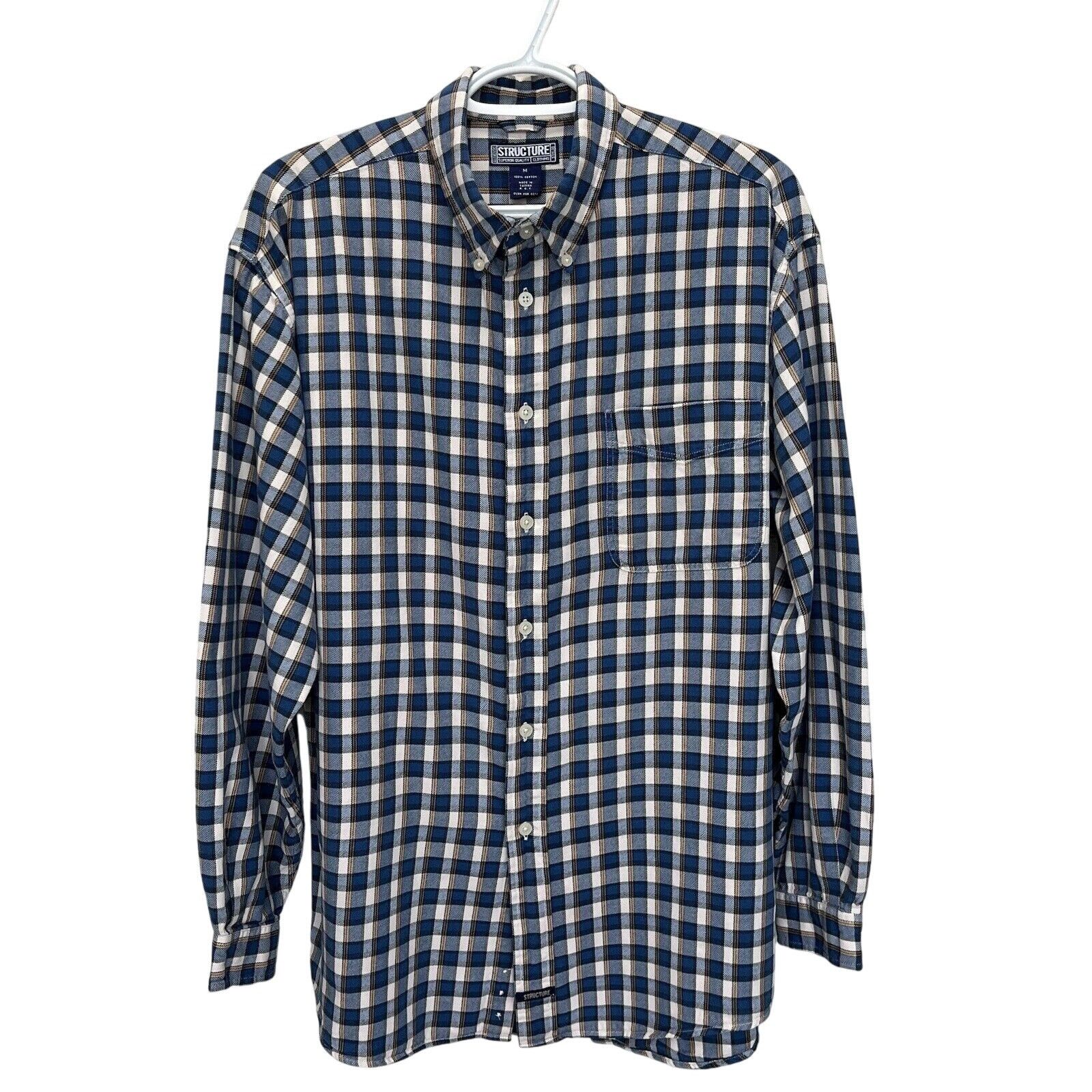Structure Structure | Vintage Plaid Long Sleeve Button Shirt Flannel Size US M / EU 48-50 / 2 - 2 Thumbnail