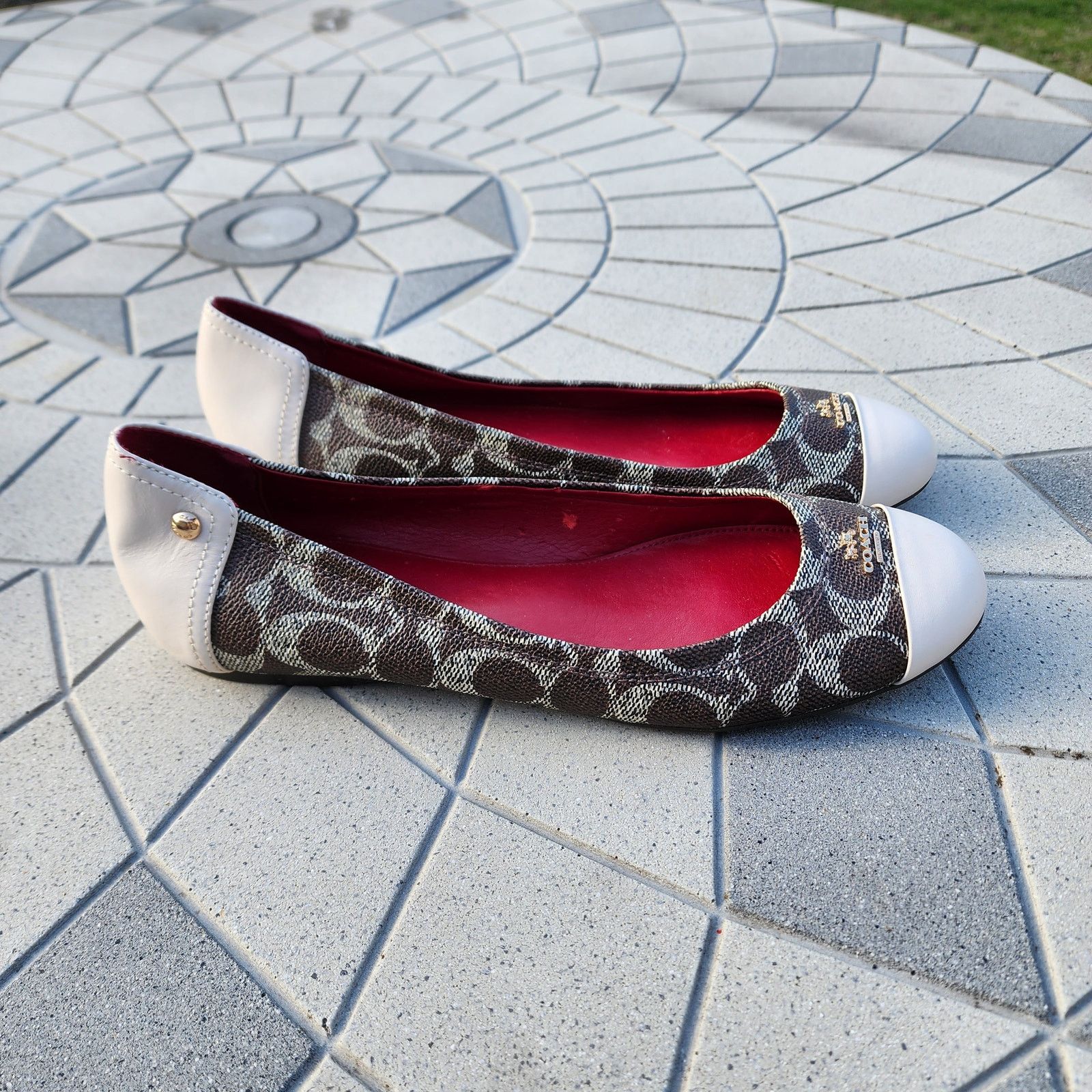 Coach Coach Chelsea Colorblock Signature Leather Ballet Flats 9.5 Size US 9.5 / IT 39.5 - 3 Thumbnail