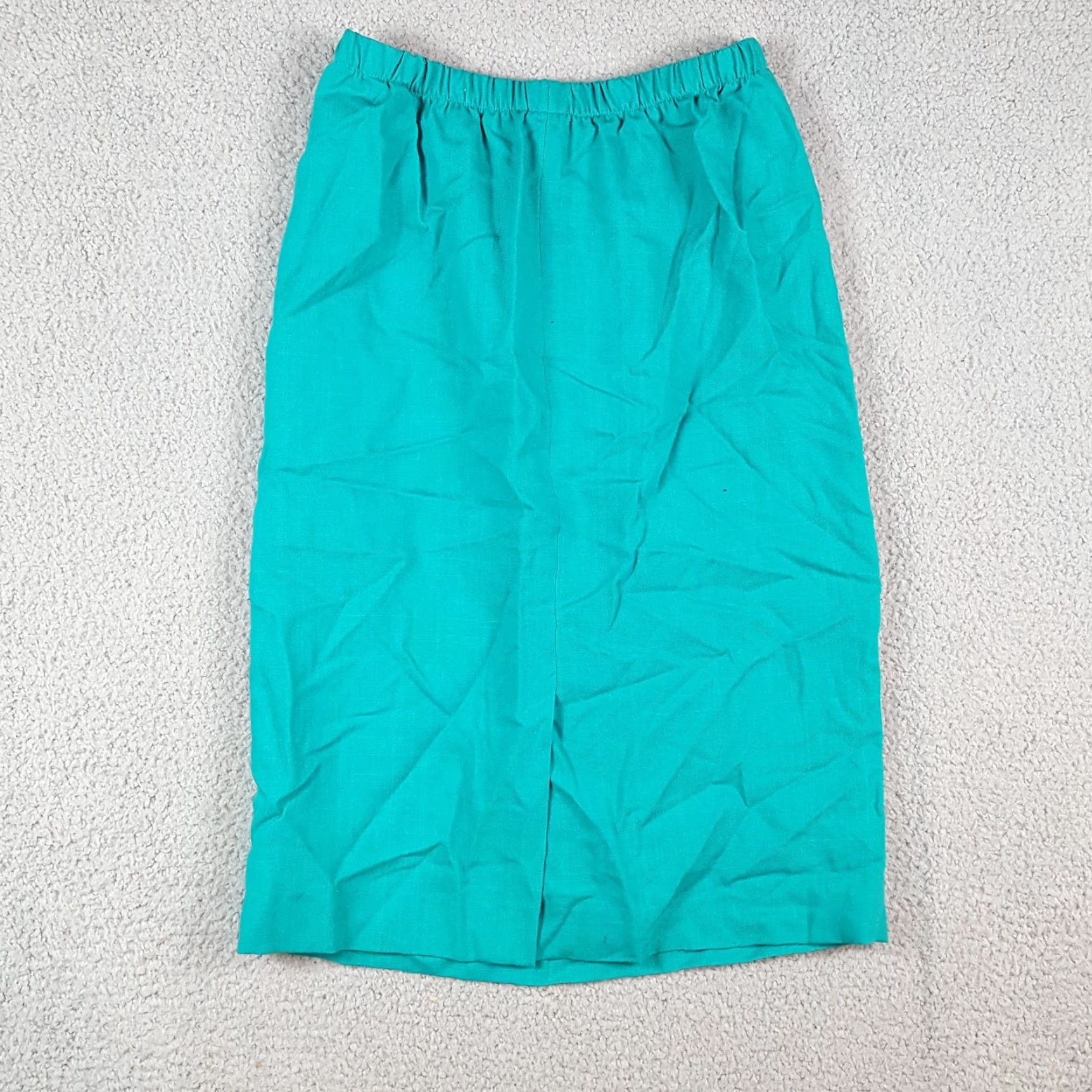 Altea Vintage Women's 8 Skirt - Knee Length, Straight & Pencil, High Rise, Stretch, Cotton, Blue, 90s, Y2K, Retro, All Seasons Size 30" / US 8 / IT 44 - 4 Thumbnail