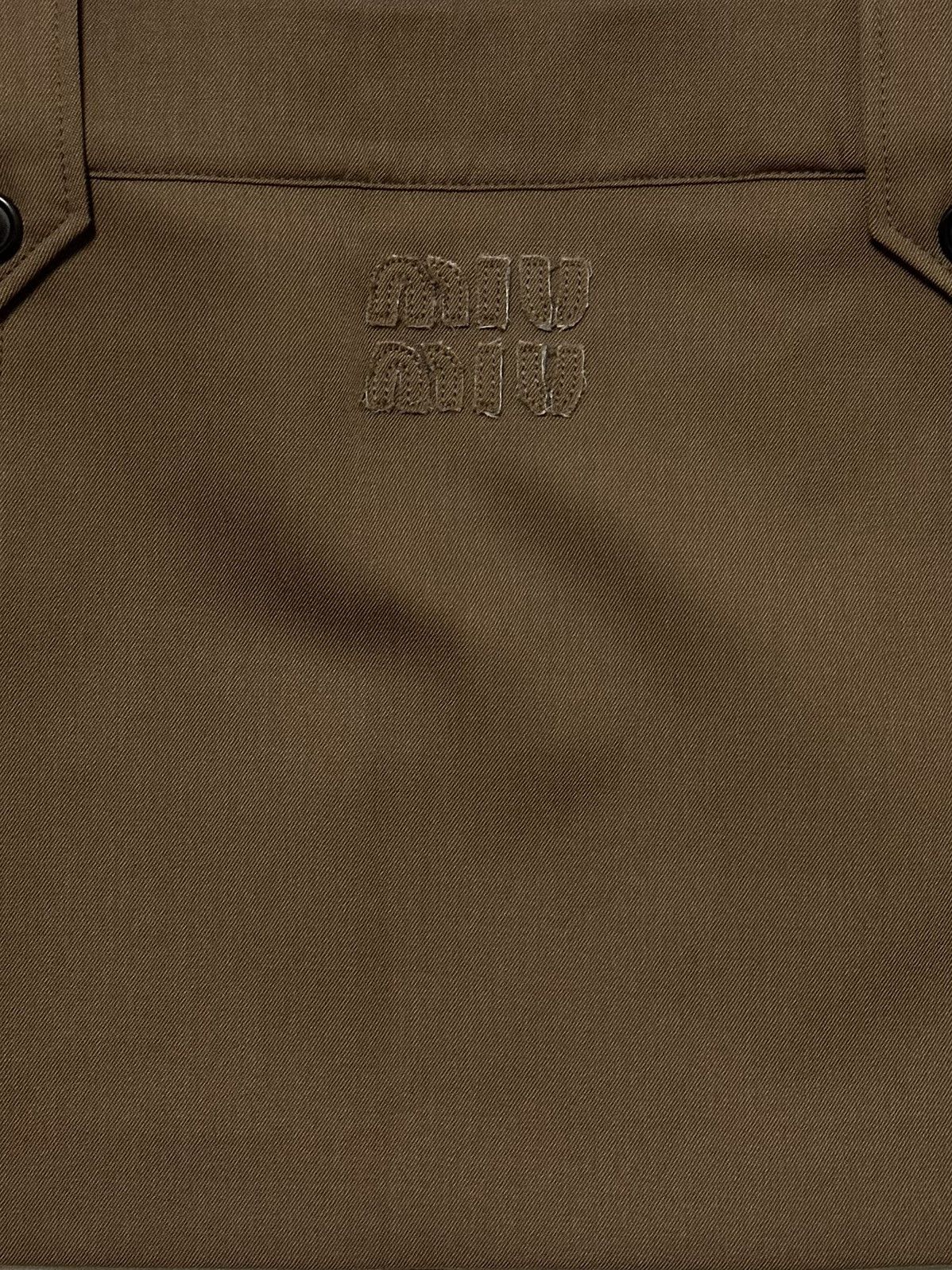 Miu Miu MIU MIU Spring Summer 2024 Mud Gabardine Mini Skirt Size 27" / US 4 / IT 40 - 5 Thumbnail