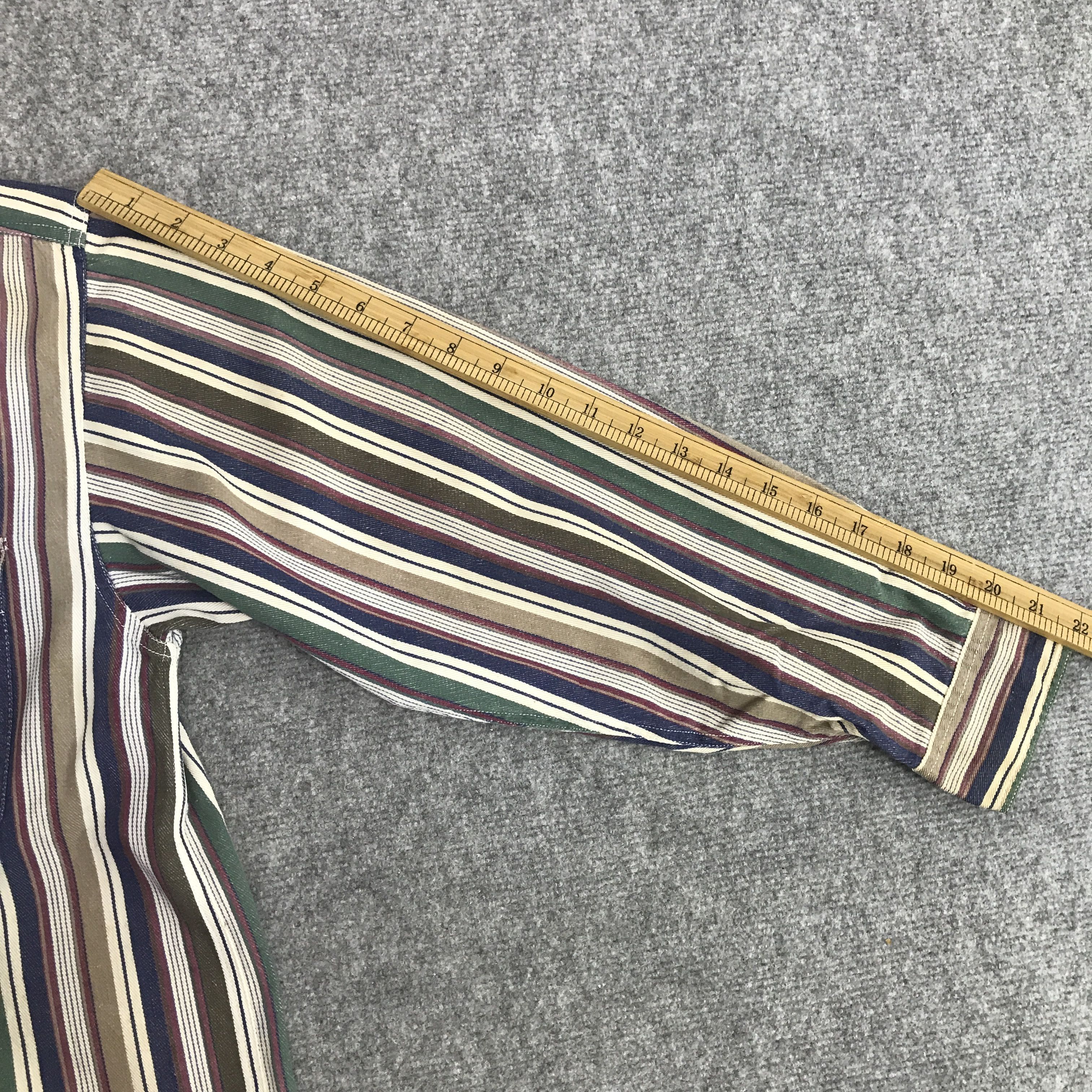 Designer × Japanese Brand Rare Sudbury chips Striped Button Up Shirt Size US M / EU 48-50 / 2 - 6 Thumbnail
