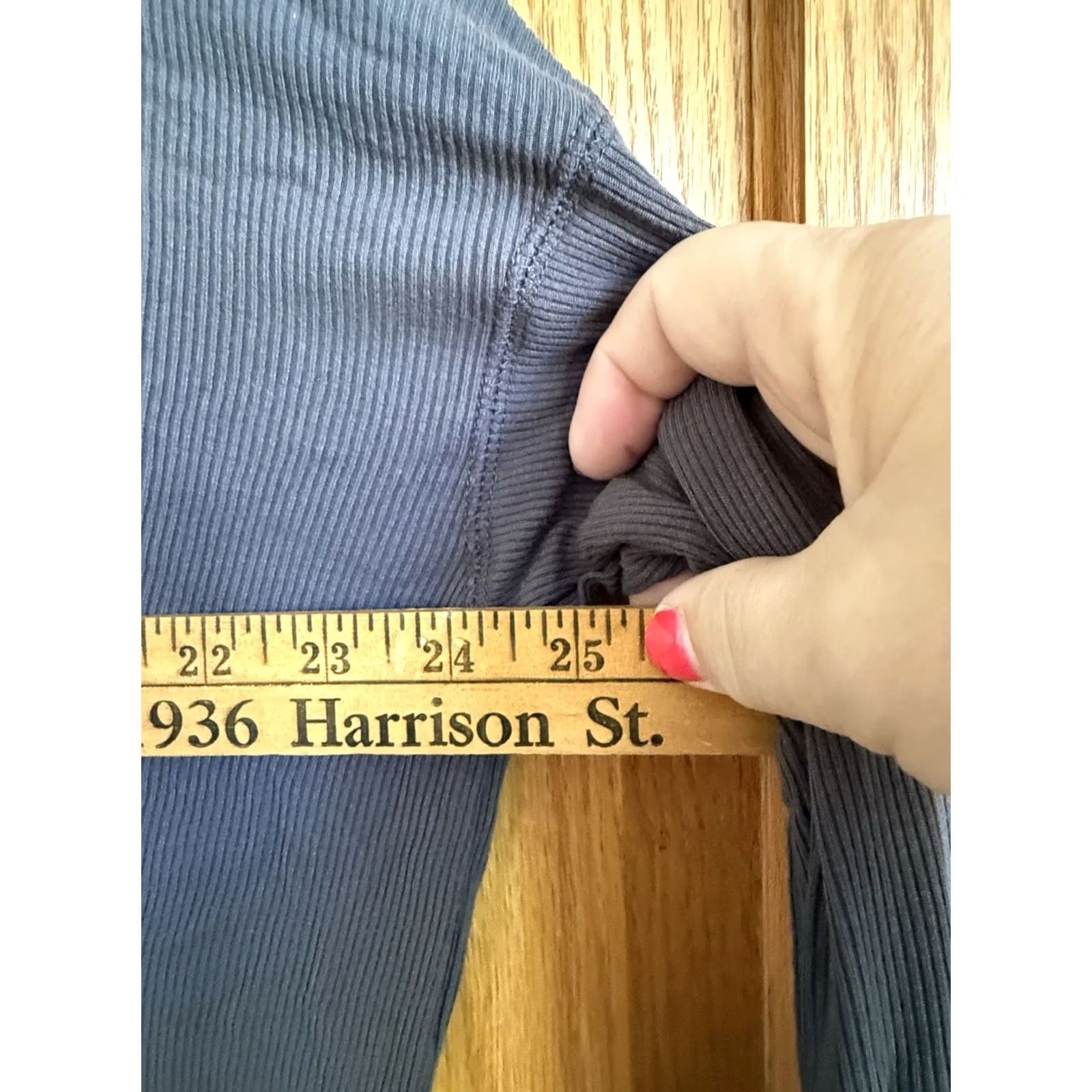 American Eagle Outfitters American Eagle Women Medium Gray Soft Sexy Ribbed Shirt Oversized Lagenlook Size M / US 6-8 / IT 42-44 - 5 Thumbnail