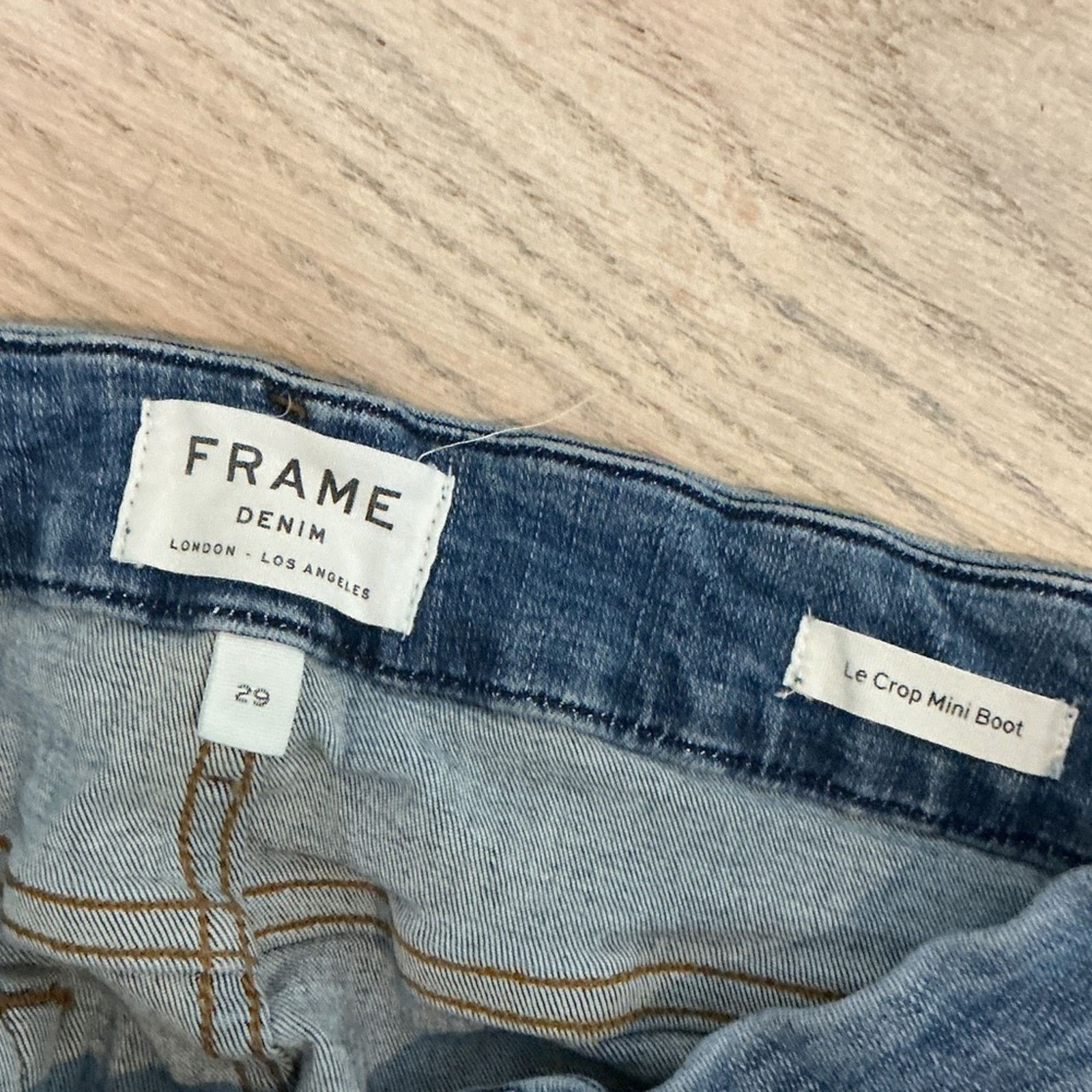 Frame FRAME Le Crop Mini Boot Jeans – Light Wash Denim (Size 29) Size 29" - 2 Thumbnail