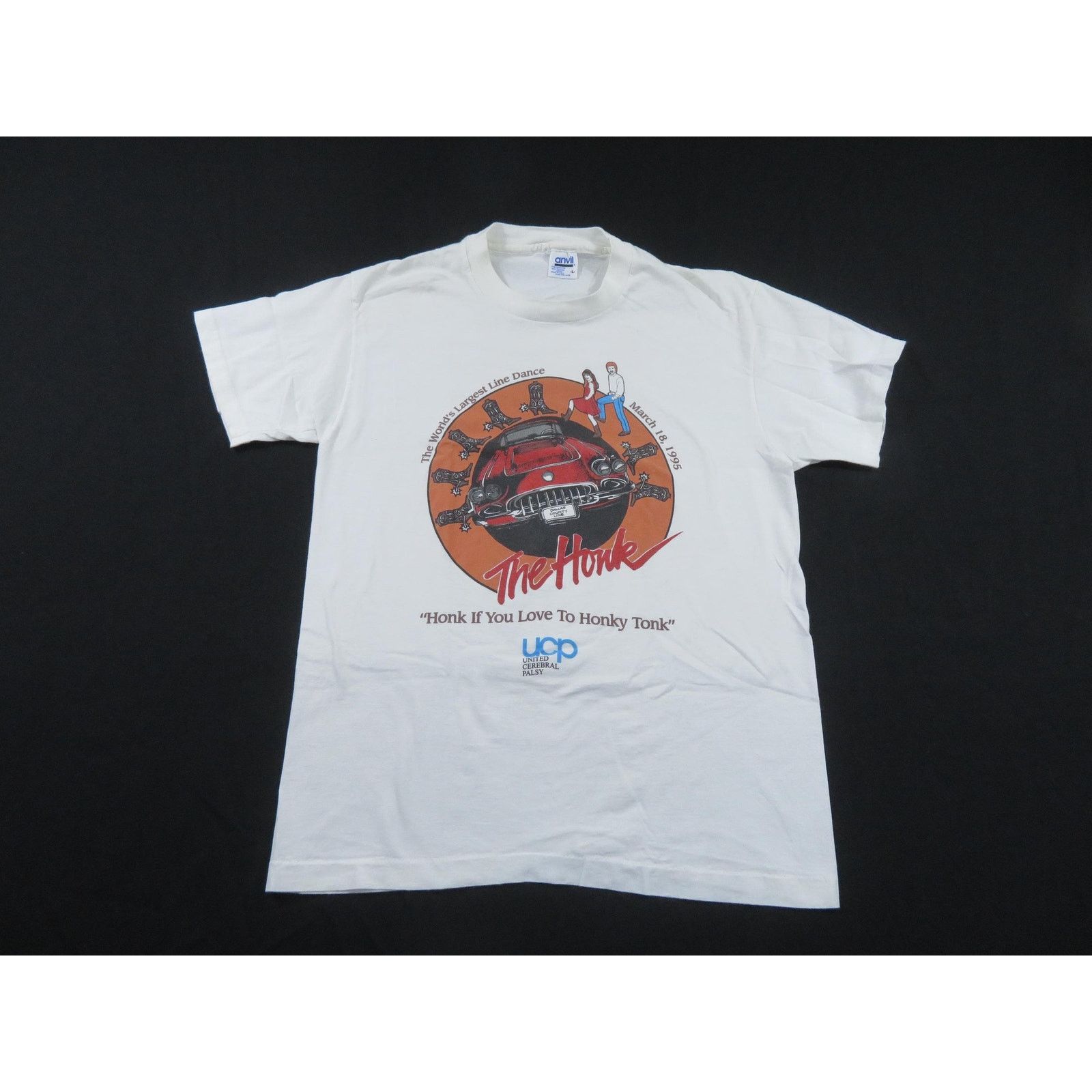 Anvil The Honk World's Largest Line Dance 1995 T-Shirt Sz L Size US L / EU 52-54 / 3 - 1 Thumbnail