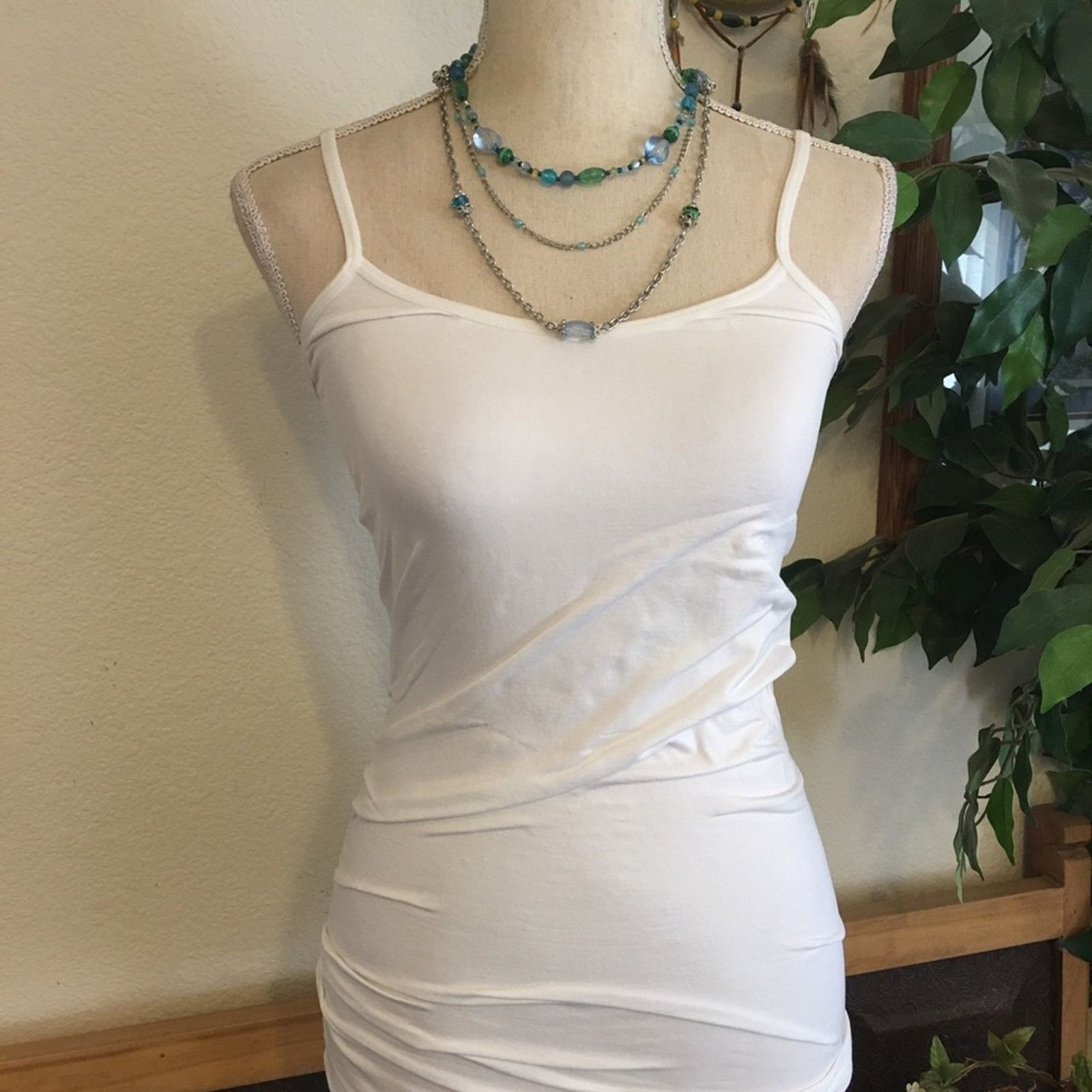 Jewelry Triple strand layered beaded chain necklace Size ONE SIZE - 4 Thumbnail