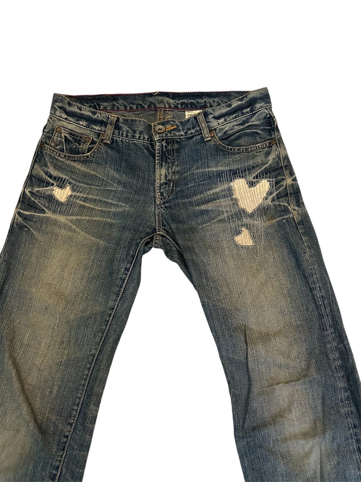 20471120 × Japanese Brand patchwork jeans distress Size US 33 - 3 Thumbnail