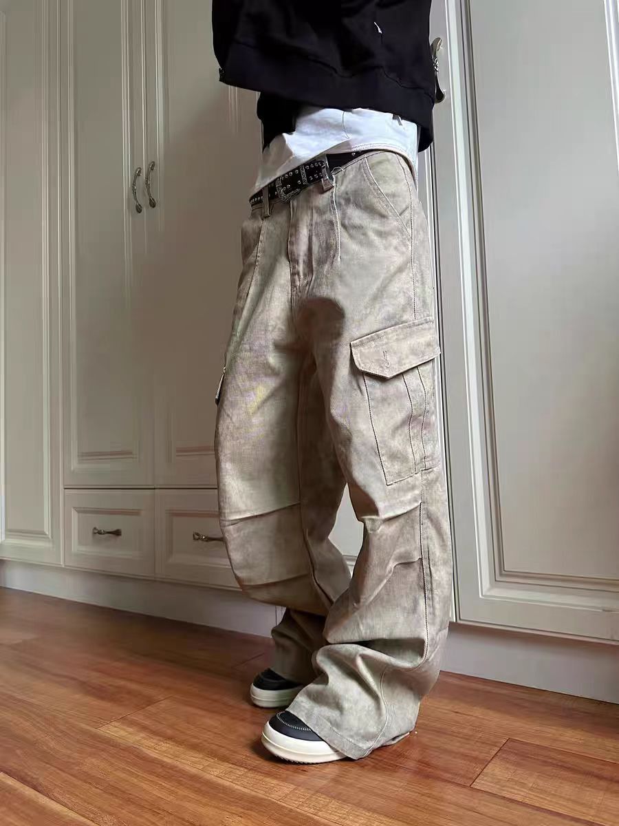 Japanese Brand × Vintage Vintage Street Y2K Large Pocket Pleated Work Casual Pants Size US 32 / EU 48 - 1 Thumbnail