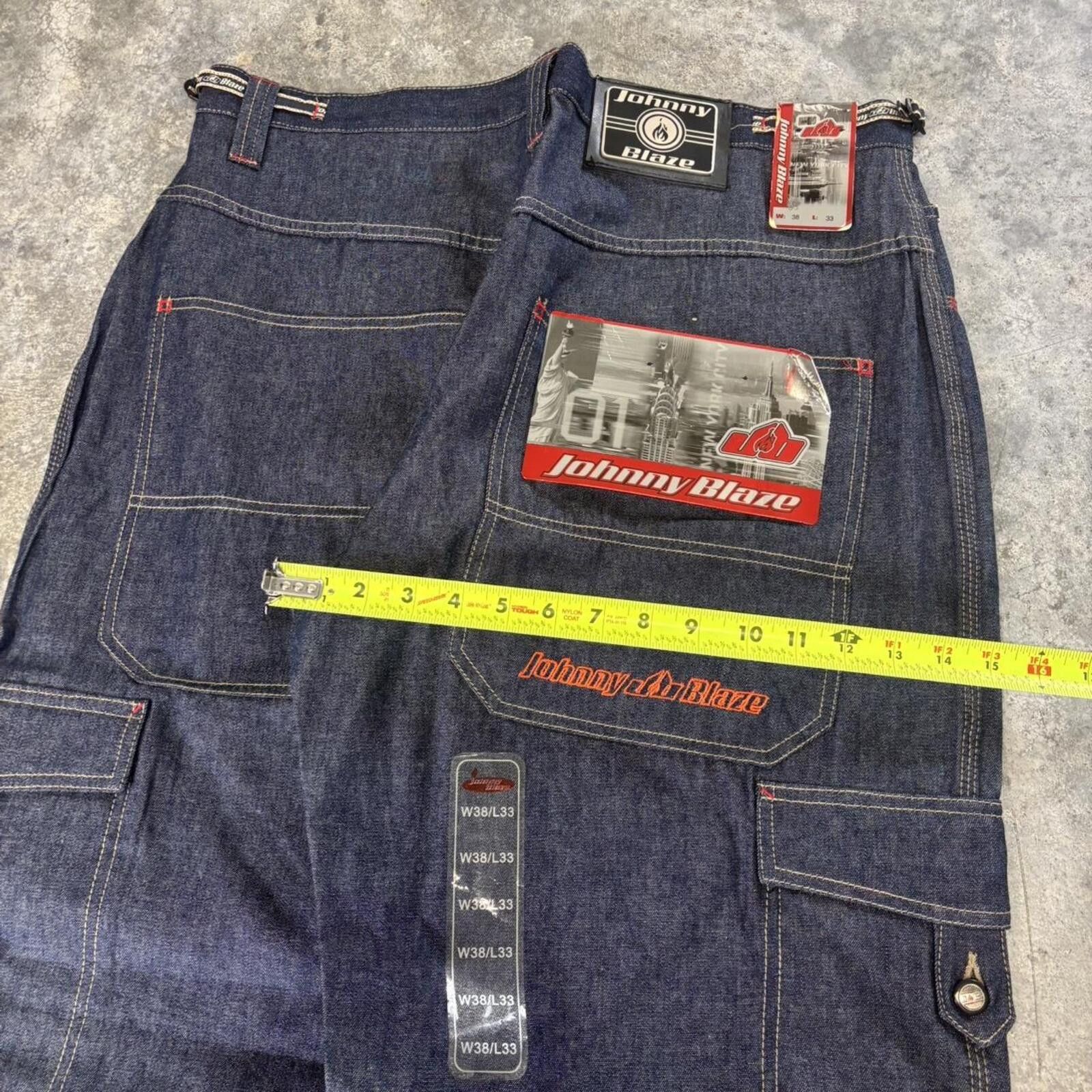 Southpole Johnny Blaze Y2K Wide Leg Baggy Alternative Denim Jeans Size US 38 / EU 54 - 3 Thumbnail