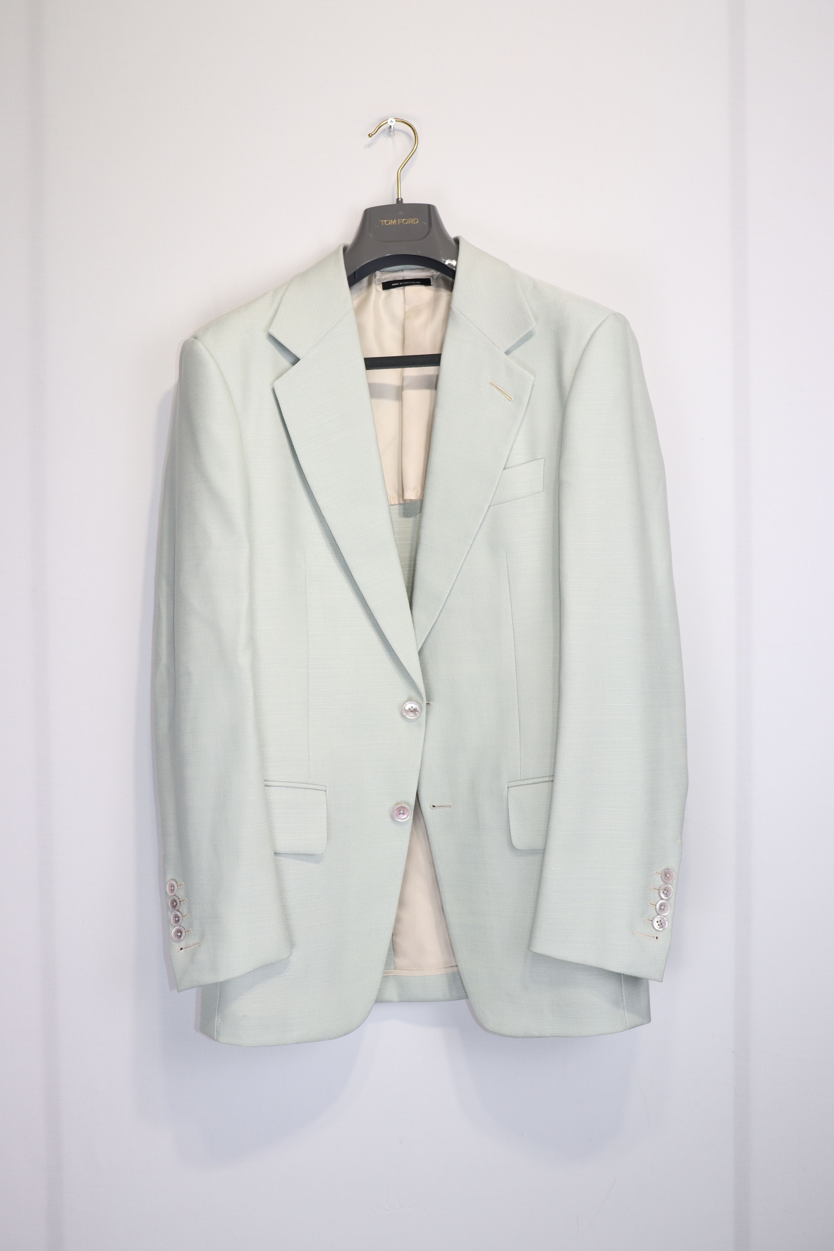 Tom Ford o1rshd1 New Spencer Blazer Jacket in Light Blue Size US S / EU 44-46 / 1 - 1 Thumbnail