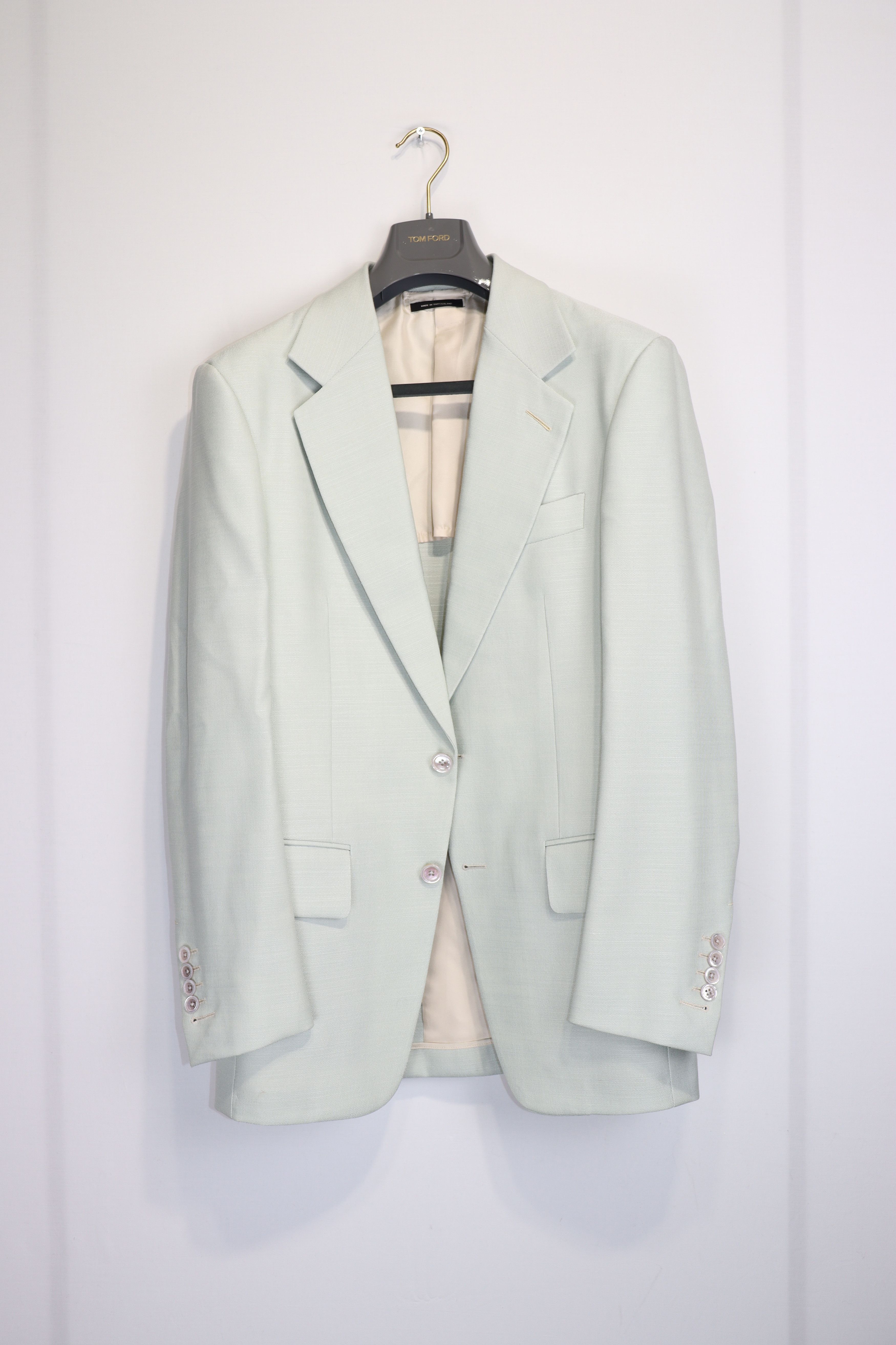 image of Tom Ford O1Rshd1 New Spencer Blazer Jacket In Light Blue, Men's (Size Small)