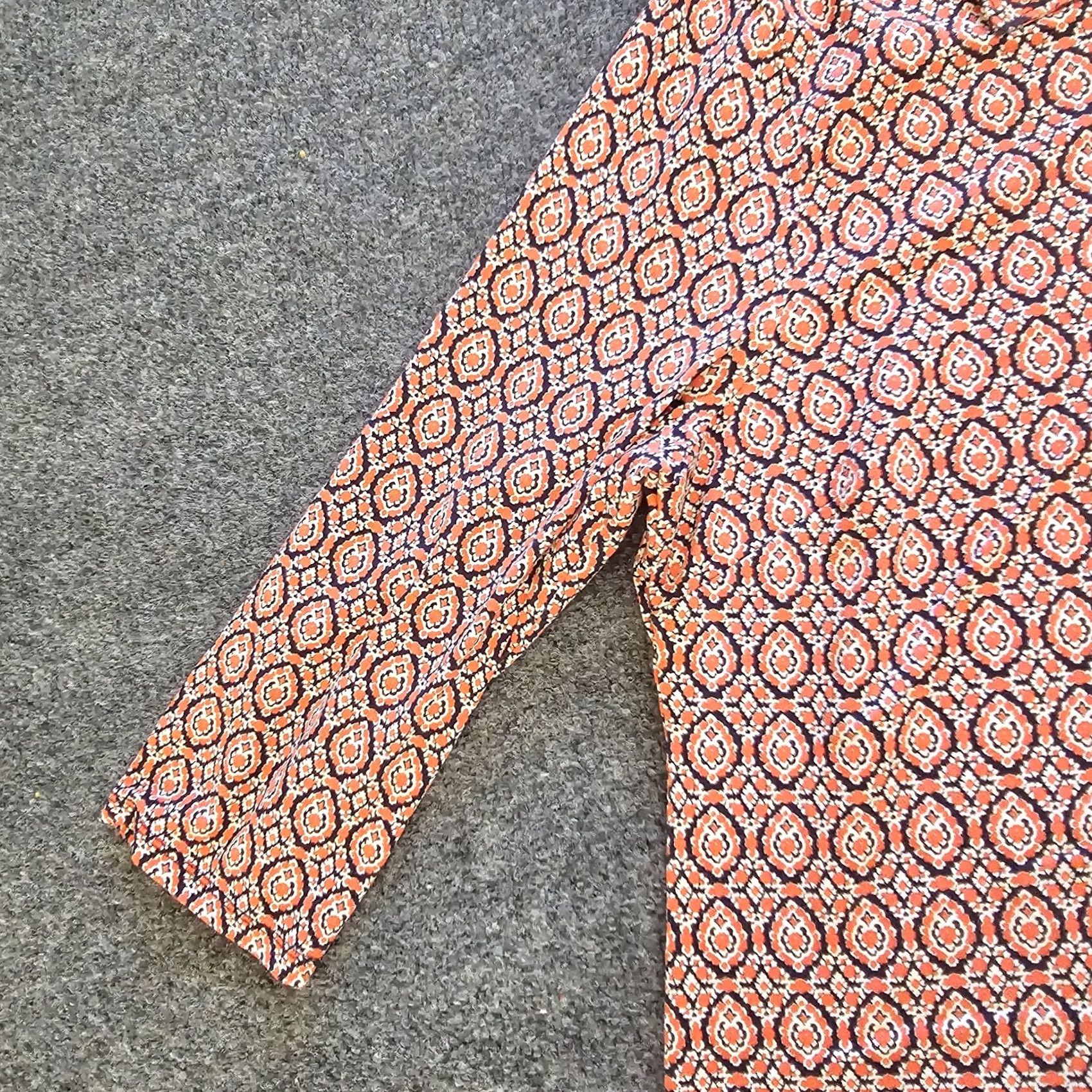 Talbots Talbots Top Shirt Womens XL Orange Stretch 3/4 Sleeve Career Casual Blouse Size XL / US 12-14 / IT 48-50 - 4 Thumbnail