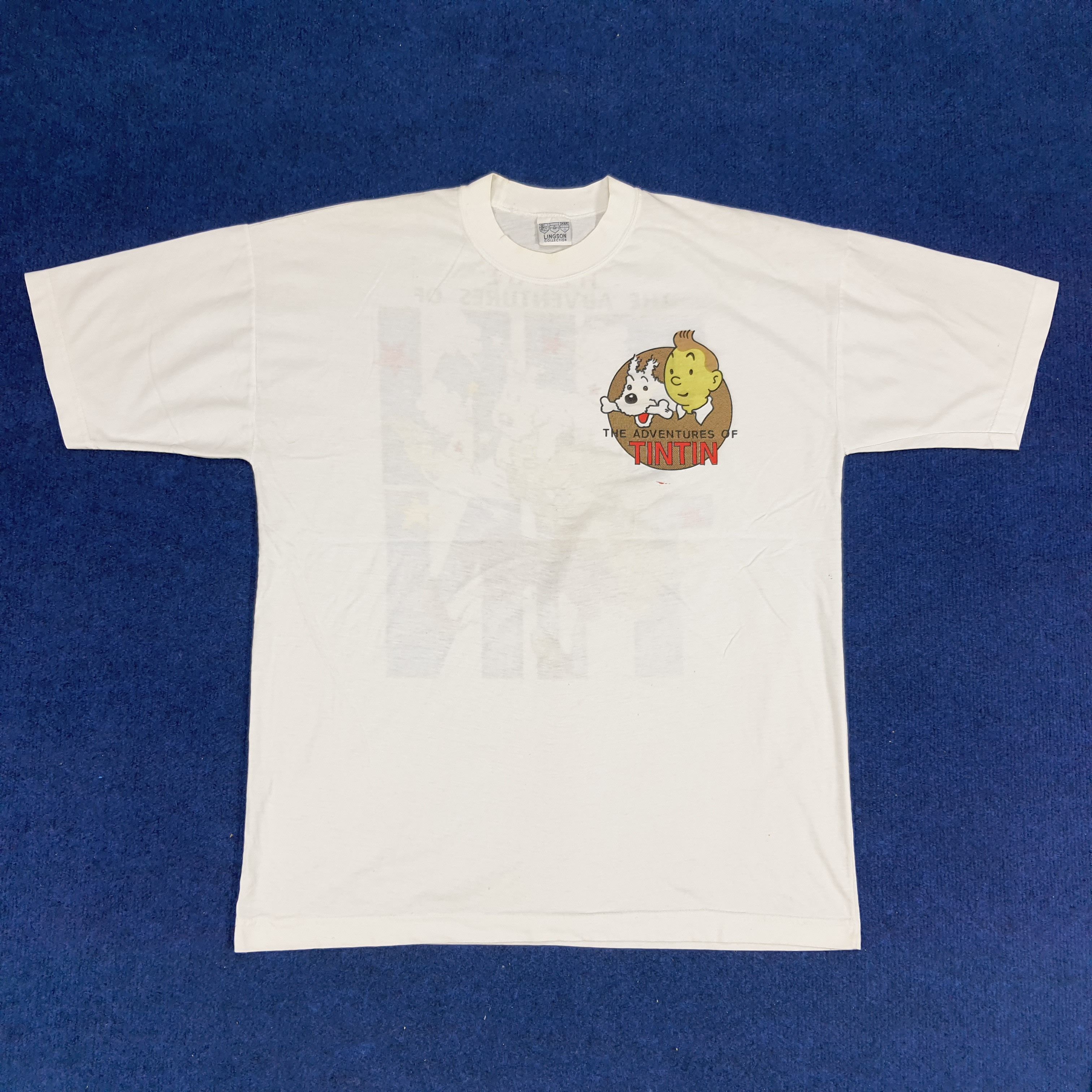Vintage Vintage The Adventures of TinTin Herge Tshirt Size US L / EU 52-54 / 3 - 3 Thumbnail