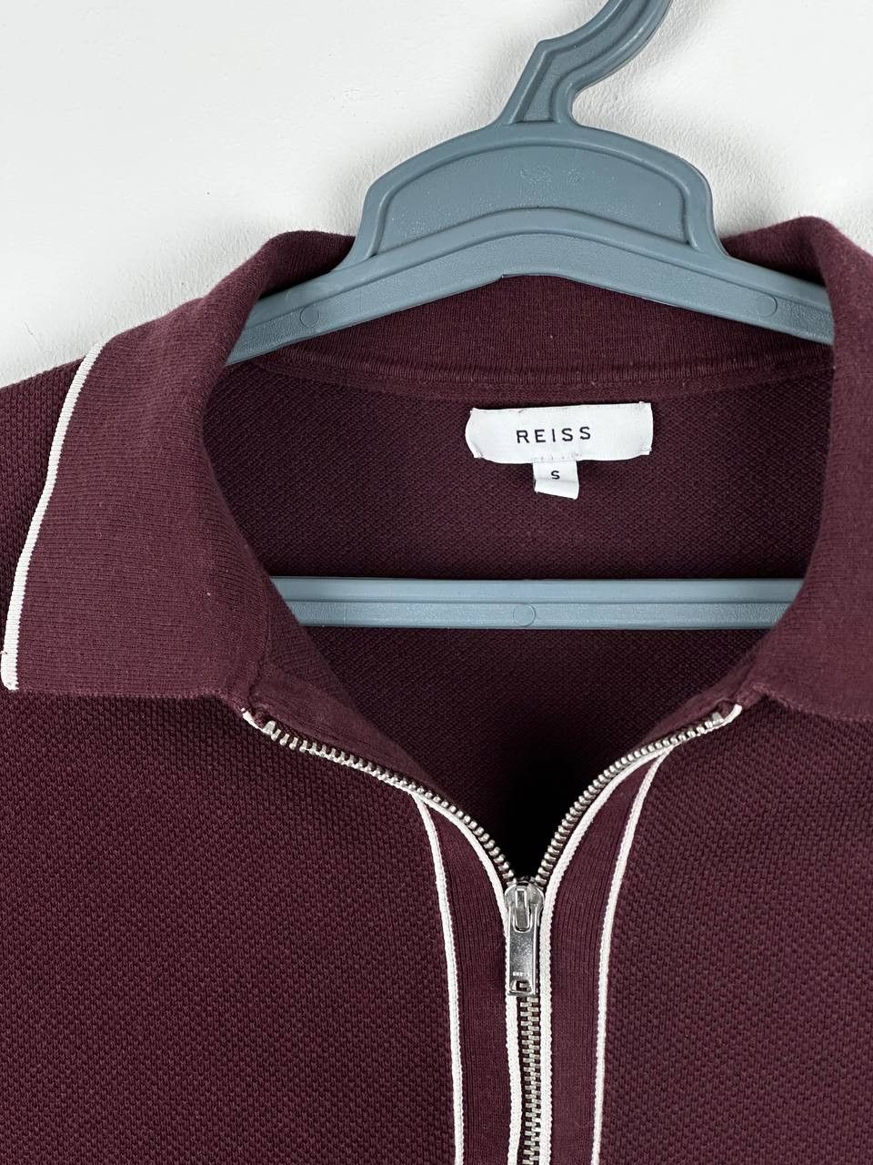 Reiss Reiss “Jason” long sleeve Zip polo In Burgandy Size US S / EU 44-46 / 1 - 4 Thumbnail