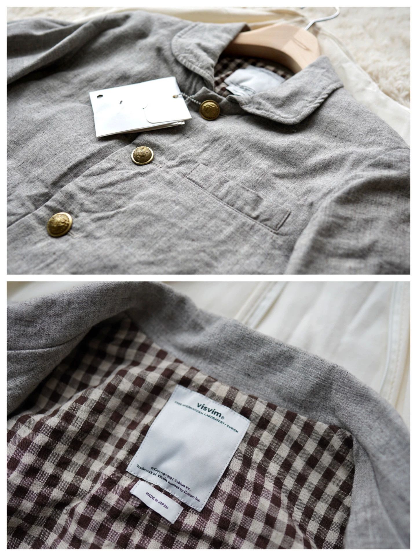 Visvim visvim potomac jkt 13aw light gray wool blazer sz1 Size US S / EU 44-46 / 1 - 2 Thumbnail