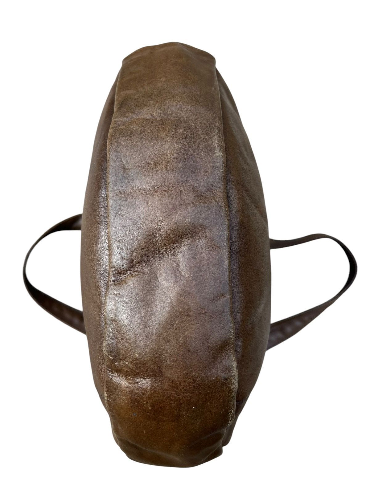 Leather Vintage B. Stuff Japan Distress Patina Leather Round Bag Size ONE SIZE - 18 Thumbnail