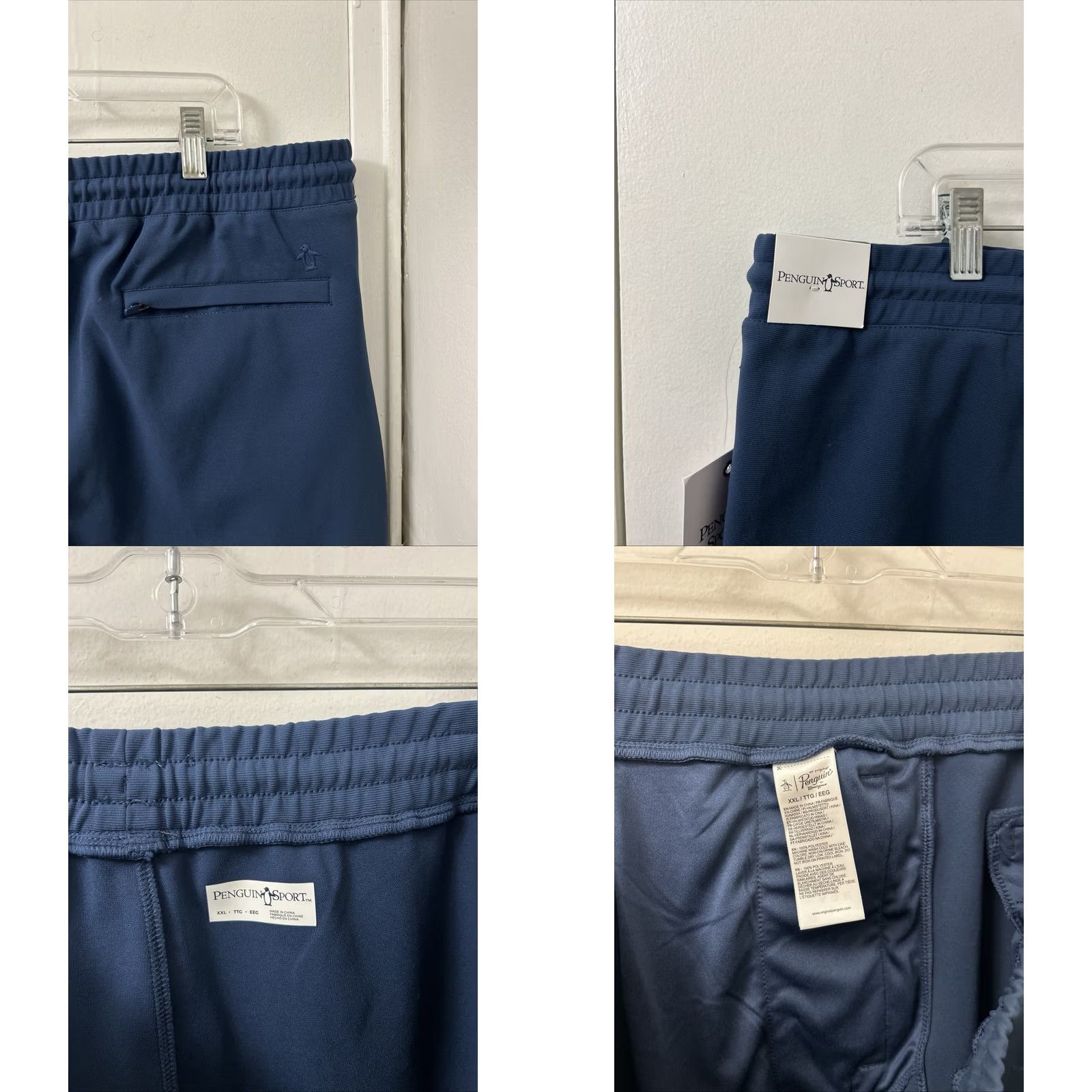 Original Penguin Penguin Original Sport Pants Mens 2XL Blue Jogger Track Athletic Performance Stretch NWT Size US 39 - 8 Thumbnail
