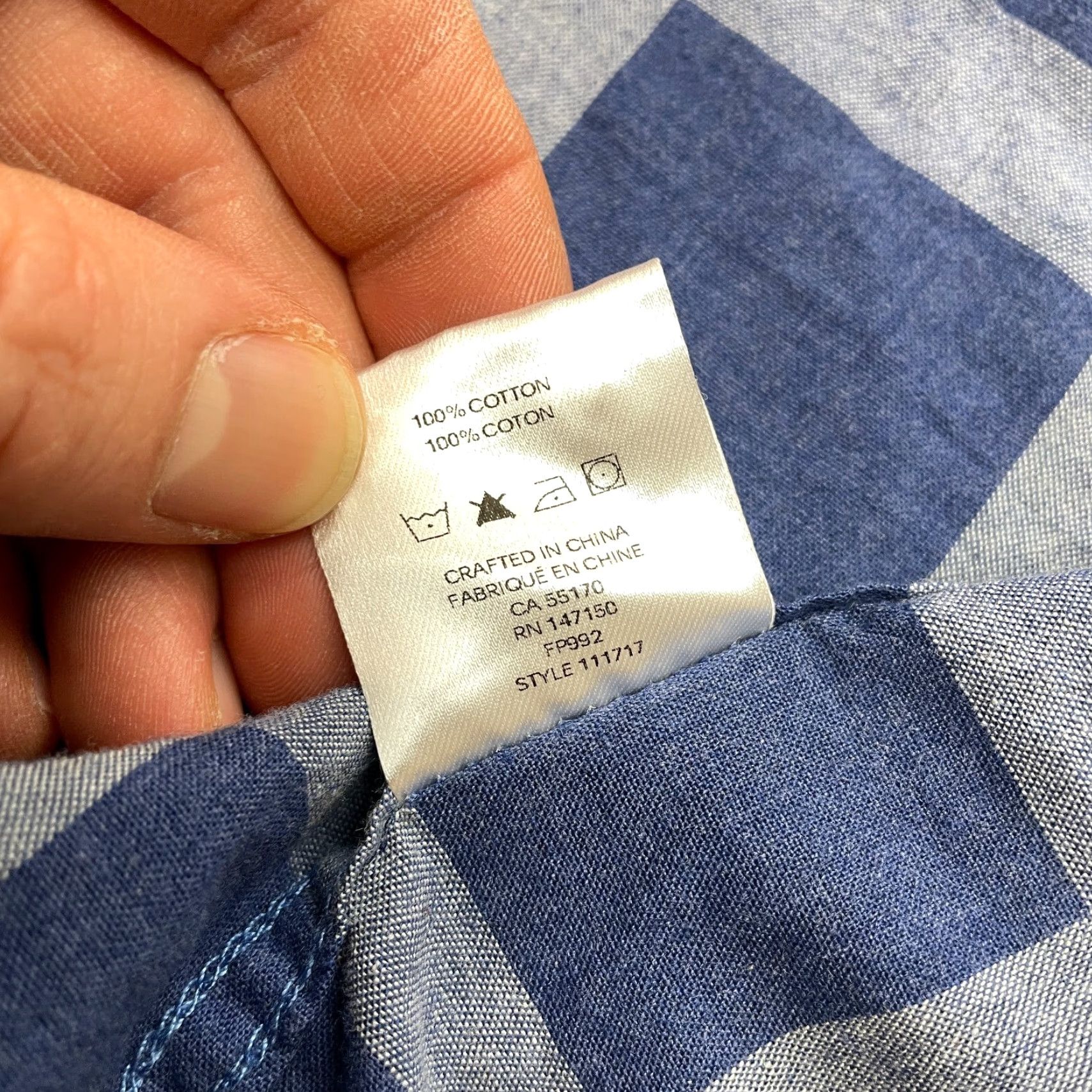 Vintage Frank + Oak Rue St. Viateur Button Up Shirt Mens Large Blue Plaid Long sleeve Size US L / EU 52-54 / 3 - 6 Thumbnail