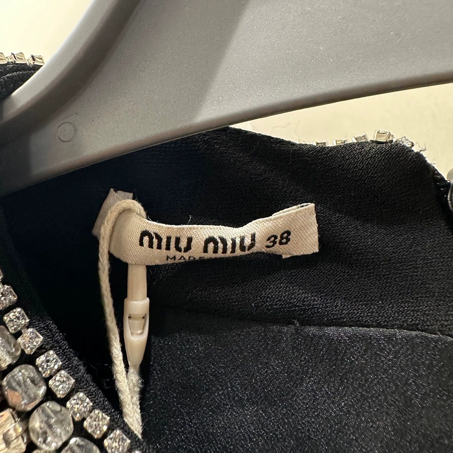 Miu Miu MIU MIU apr134 Crystal-Embellished Short-Sleeve Dress 38 Size XS / US 0-2 / IT 36-38 - 3 Thumbnail