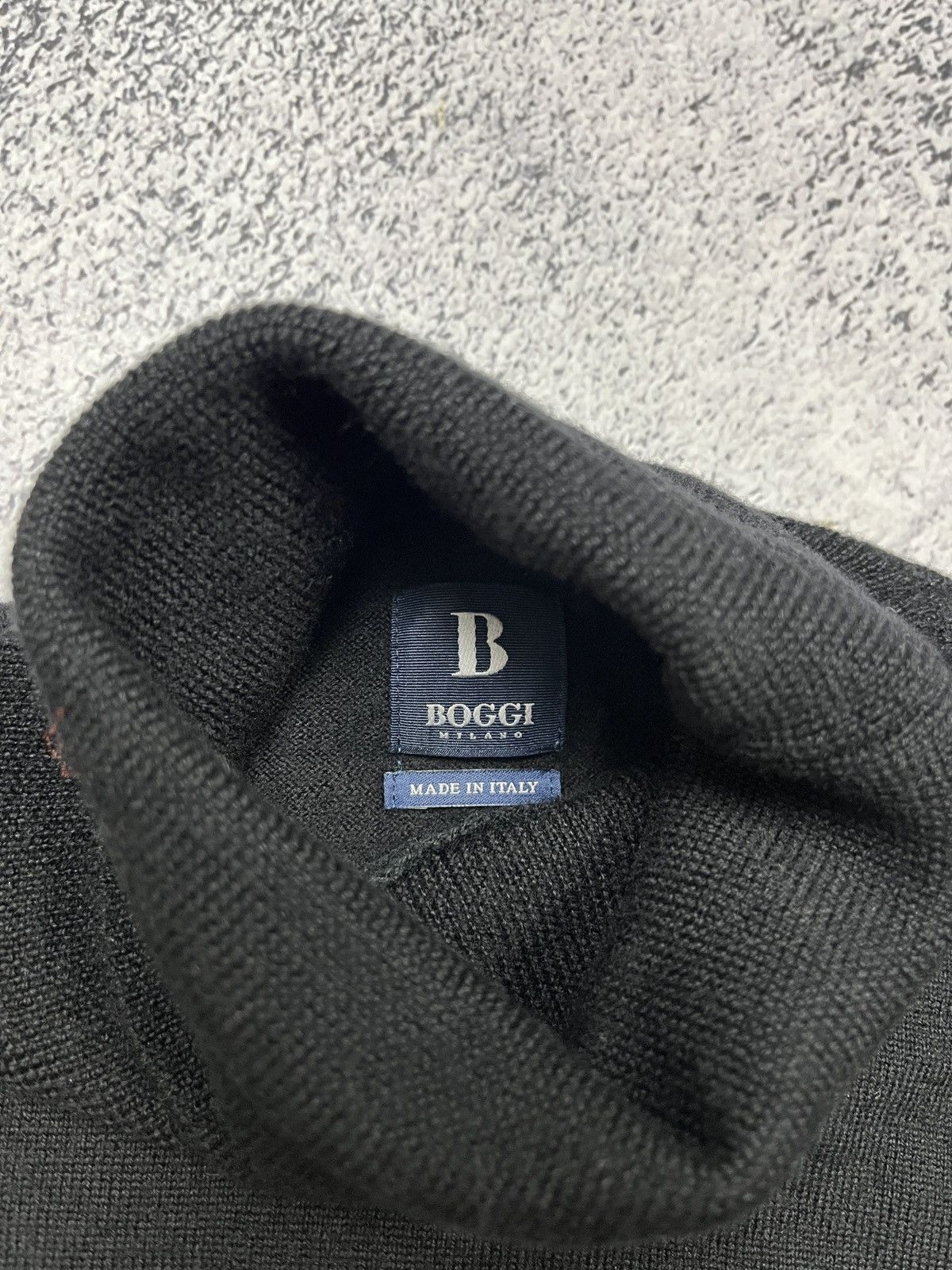 Boggi × Vintage Boggi Milano Turtleneck Wool Black Sweater Luxury Men’s L Size US L / EU 52-54 / 3 - 6 Thumbnail