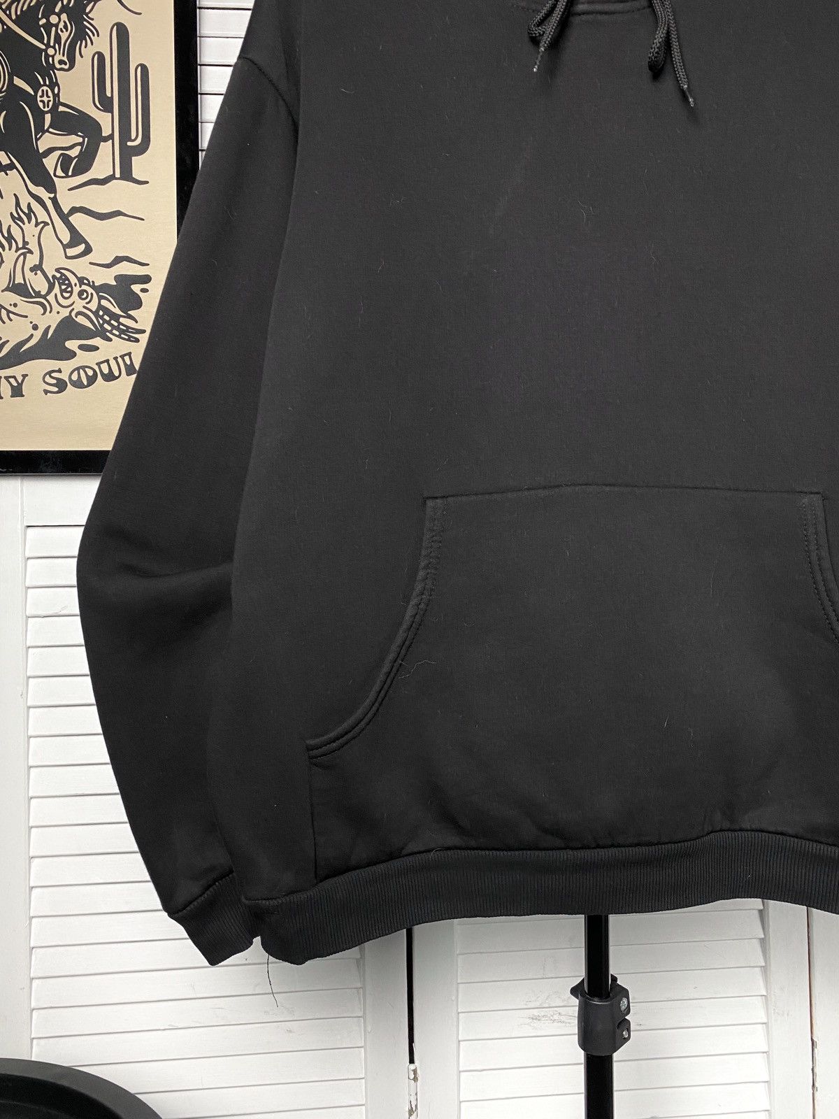 Handmade × Vintage Vintage Black ART Hoodie Back Multi Logo Amor Boxy Oversize Size US L / EU 52-54 / 3 - 4 Thumbnail