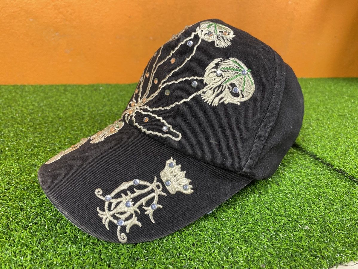 Christian Audigier Christian Audigier Los Angeles Embroidered Denim Brim Cap Size ONE SIZE - 9 Thumbnail