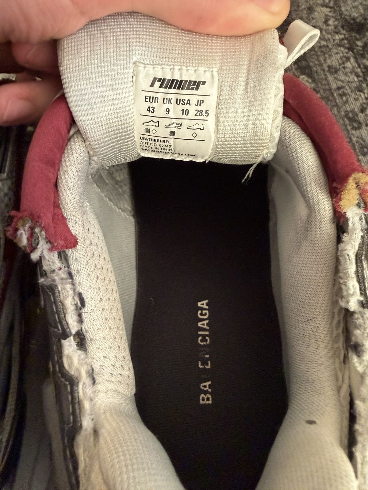 Balenciaga Balenciaga Runners Burgundy Size US 10 / EU 43 - 6 Thumbnail