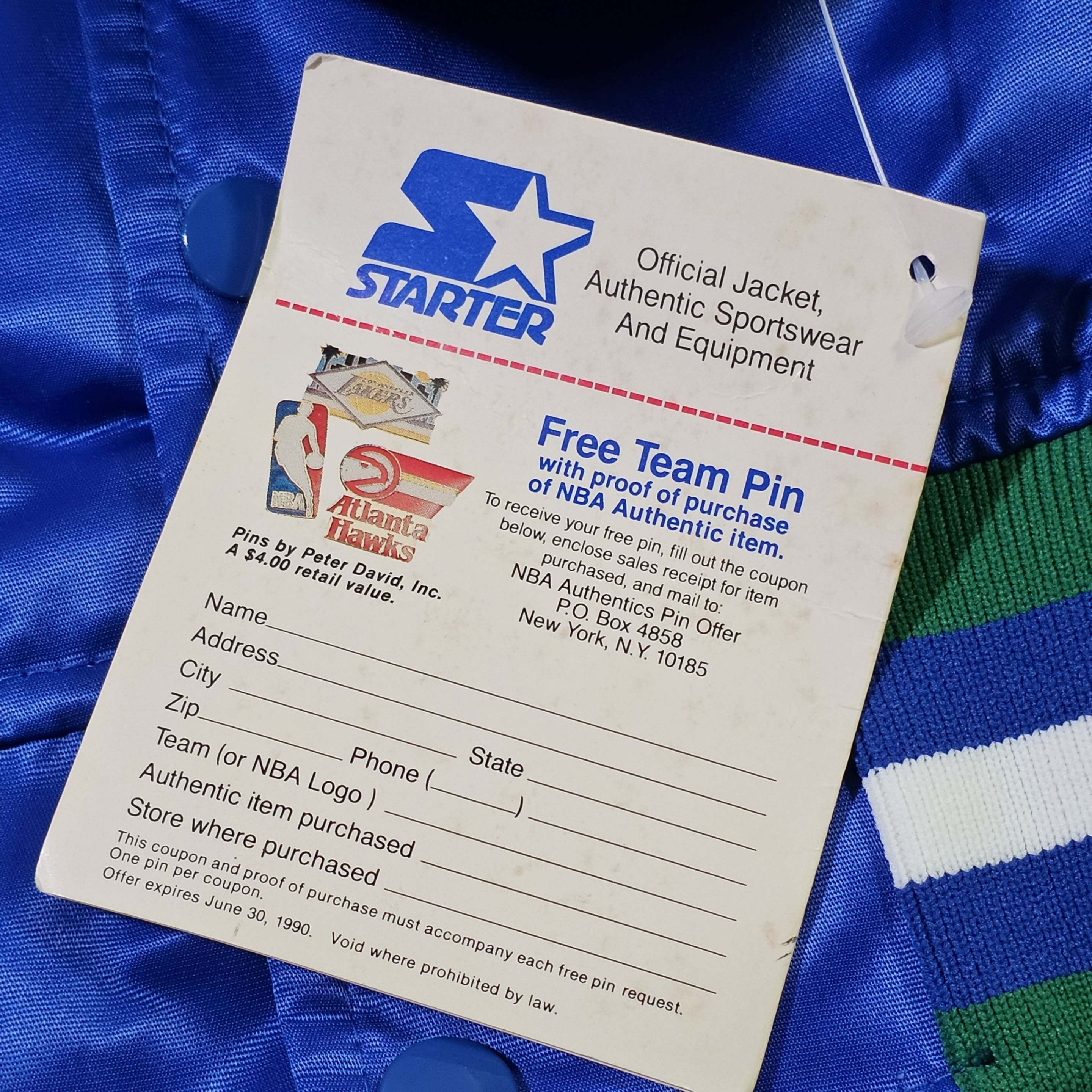 Vintage Minnesota Timberwolves 90s Starter Satin Bomber Jacket Size US M / EU 48-50 / 2 - 7 Thumbnail