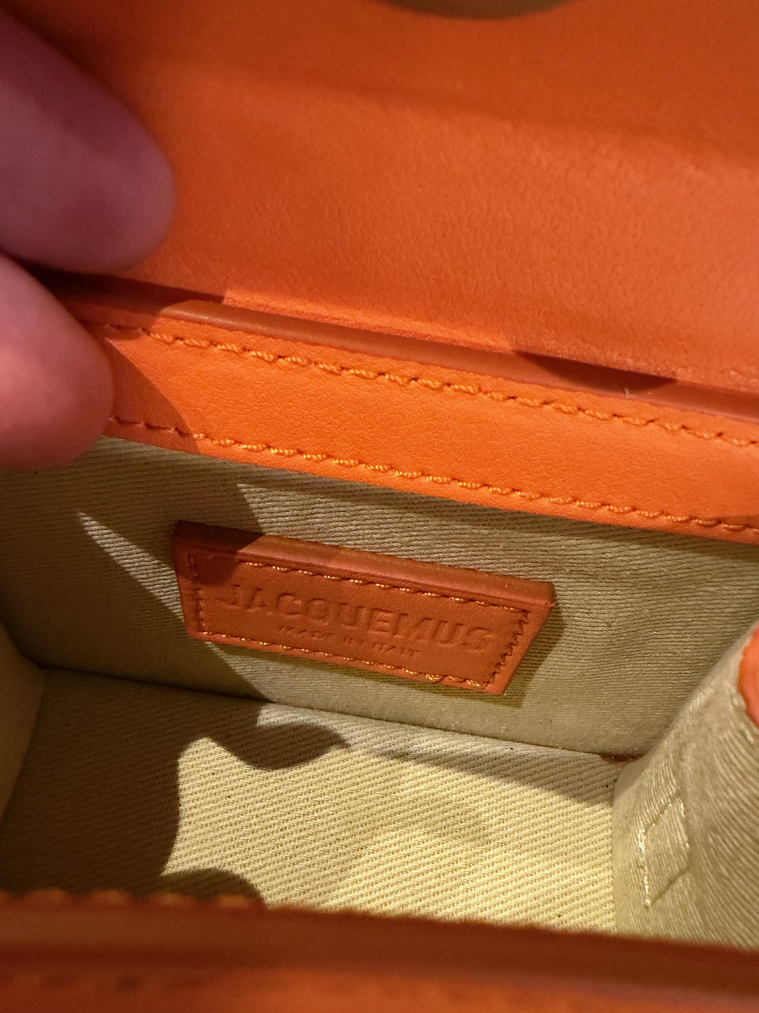 Jacquemus Jacquemus Le Chiquito Mini Leather Handbag in ORANGE Size ONE SIZE - 9 Thumbnail