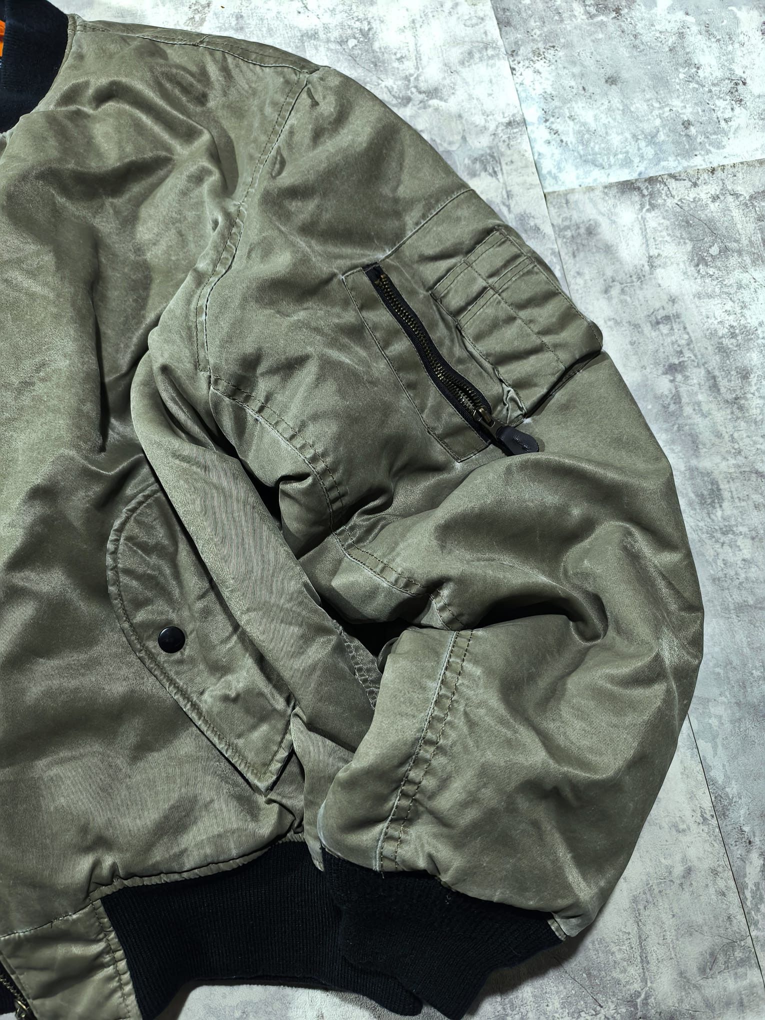 Vintage Industrial Textured Fishbone 00s Bomber Jacket Demna Gvsalia Size US L / EU 52-54 / 3 - 11 Thumbnail