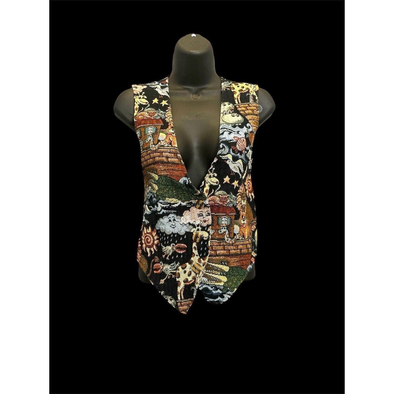 Unknown London Vintage Tapestry Vest with Whimsical Animal & Nature Design Size ONE SIZE - 2 Thumbnail